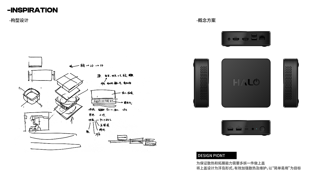 product design，Electronics，industrial design，Mini host，minipc，