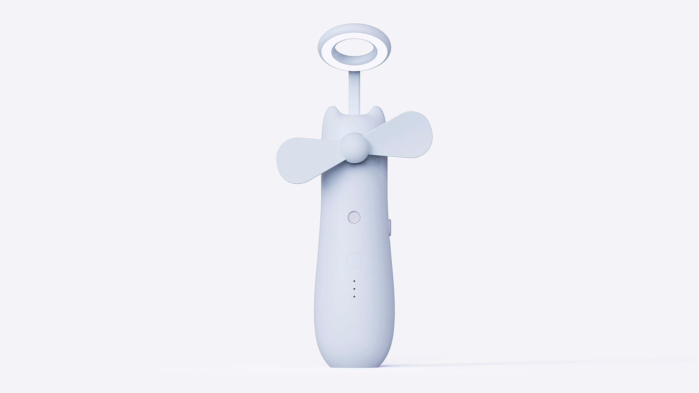 Fan，Sprayer，lamp，Cartoon，Appearance design，
