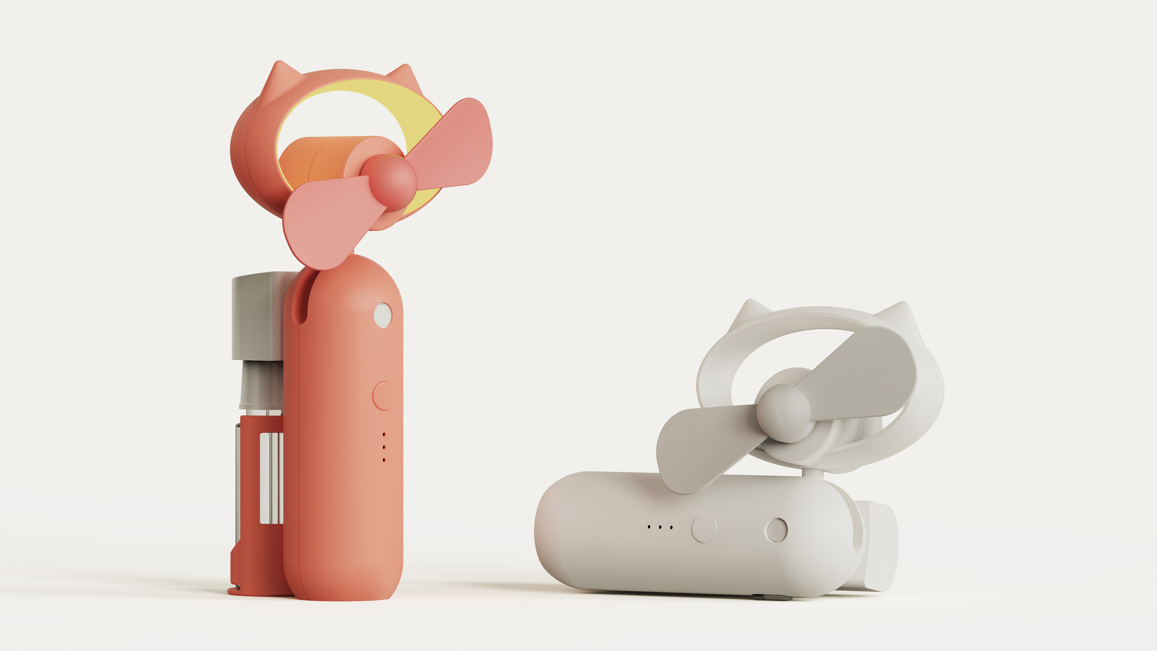 Fan，Sprayer，lamp，Cartoon，Appearance design，