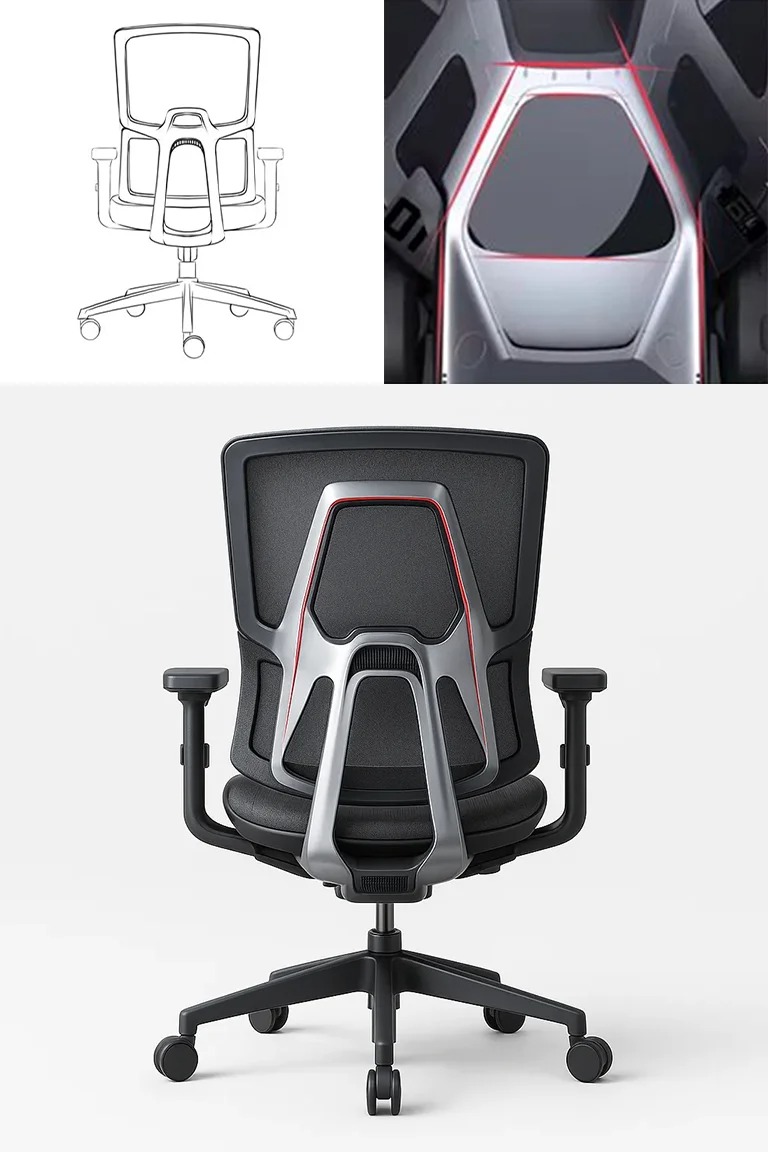 Ergonomics chair，AIGC，SD，General Model of Industrial Design，