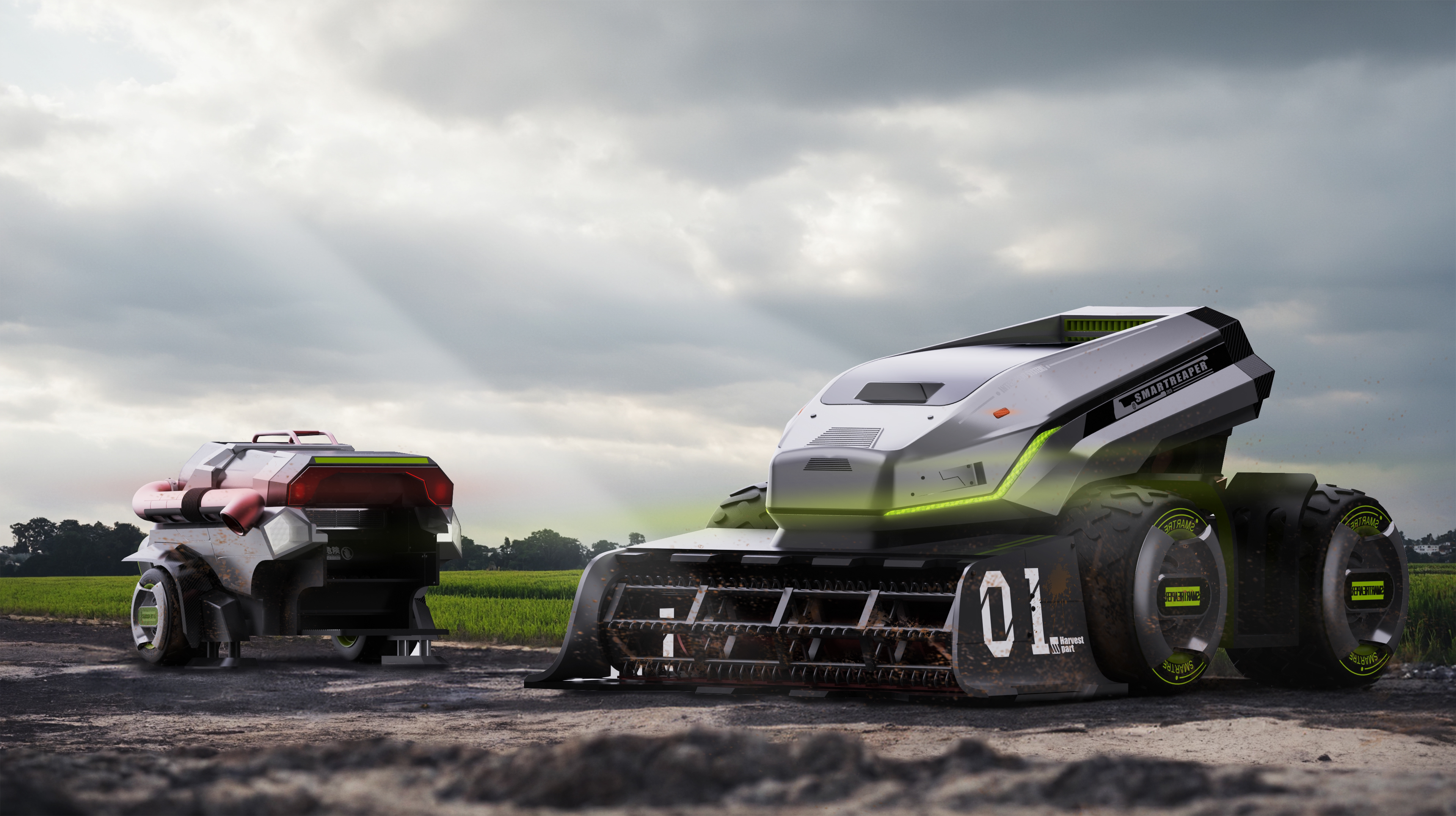 rice，Harvester，modularization，multi-function，intelligence，Driverless，