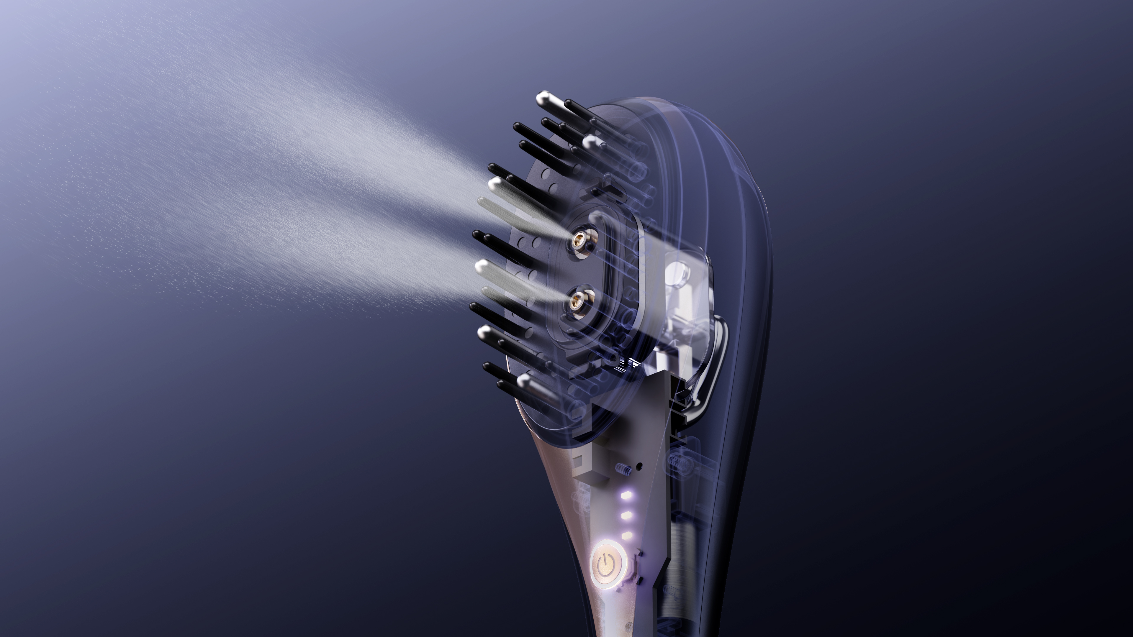 Beauty instrument design，Personal care product design，Scalp Care Product Design，Hair Comb Product Design，industrial design，