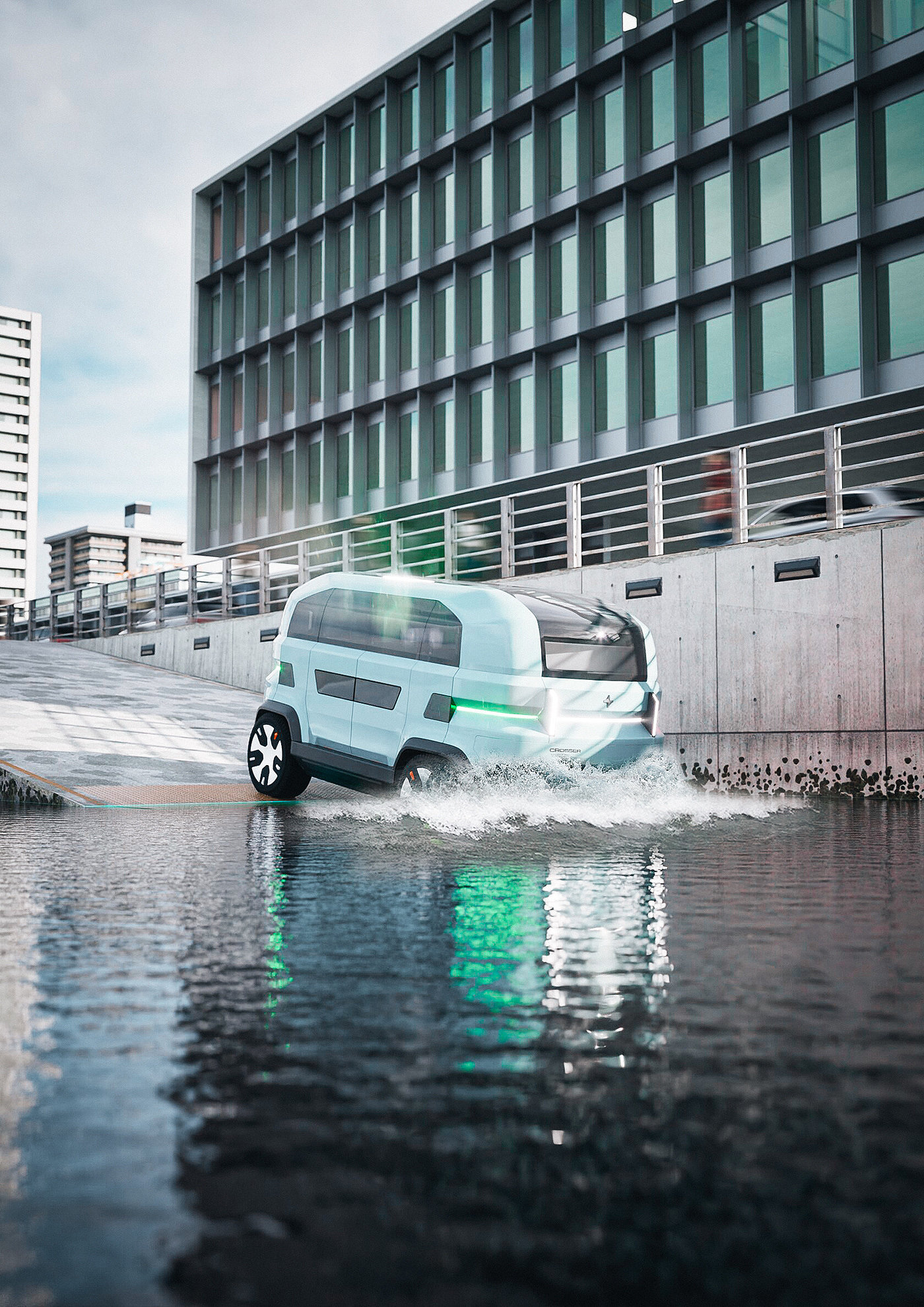 CROSSER V2，amphibious design，coastal traffic，Intelligent Transportation ，