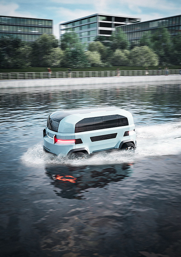 CROSSER V2，amphibious design，coastal traffic，Intelligent Transportation ，