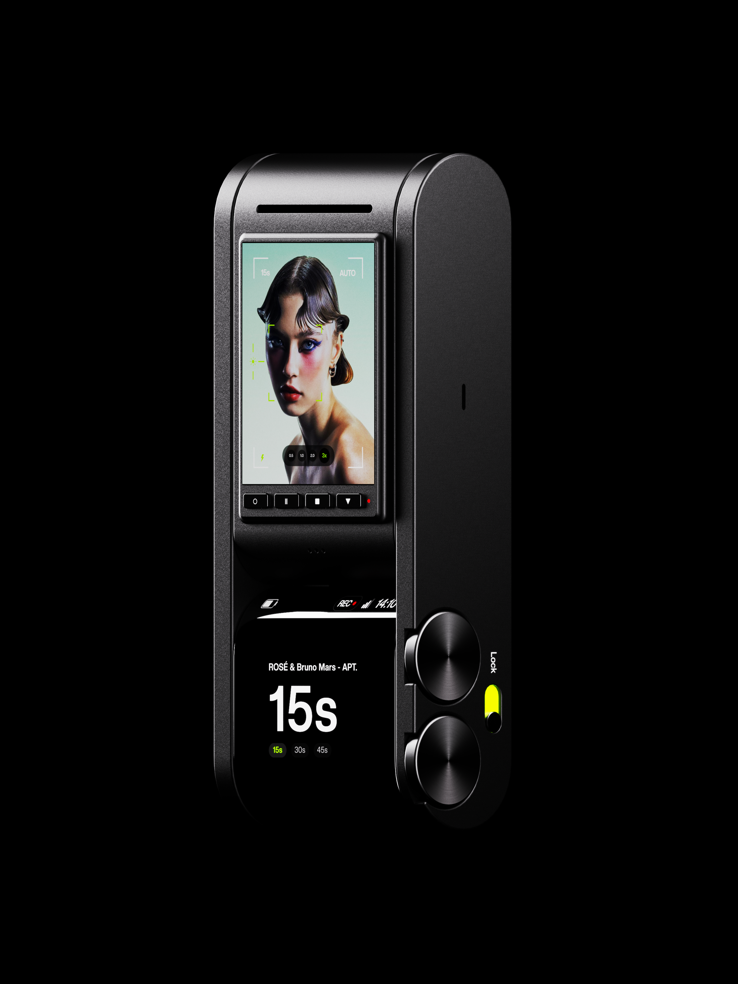 Rotating display，Portable camera，Steady shooting，Camera CLIPS，Portability，