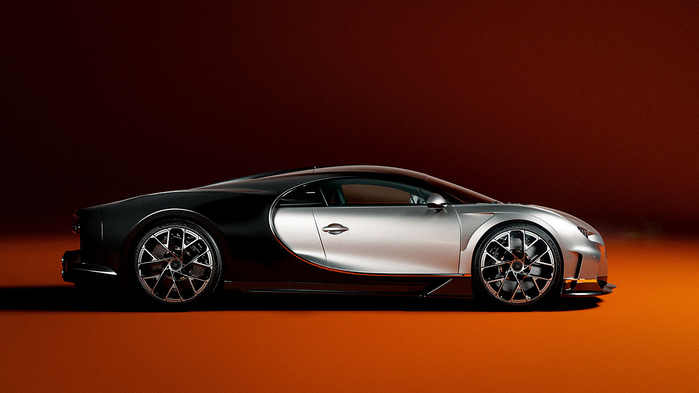 Super car，Bugatti Chiron，Custom hub，Automotive Process，Extreme Design，