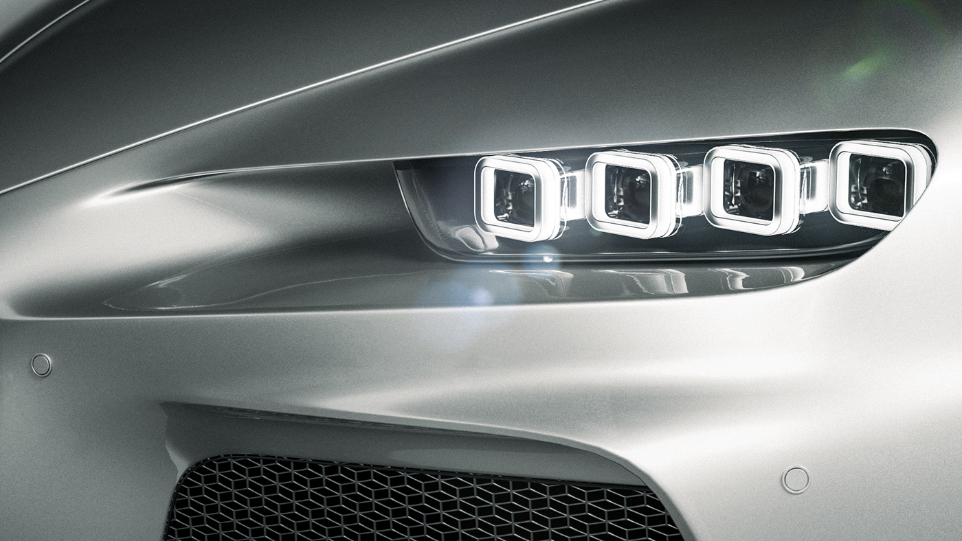 Super car，Bugatti Chiron，Custom hub，Automotive Process，Extreme Design，