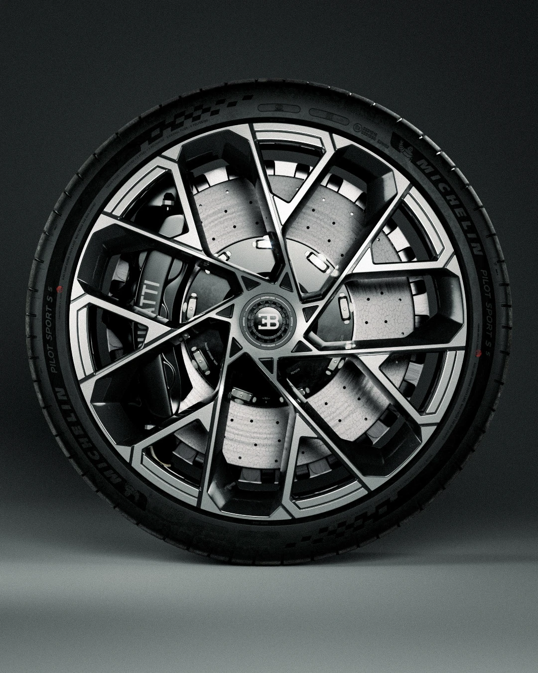 Super car，Bugatti Chiron，Custom hub，Automotive Process，Extreme Design，