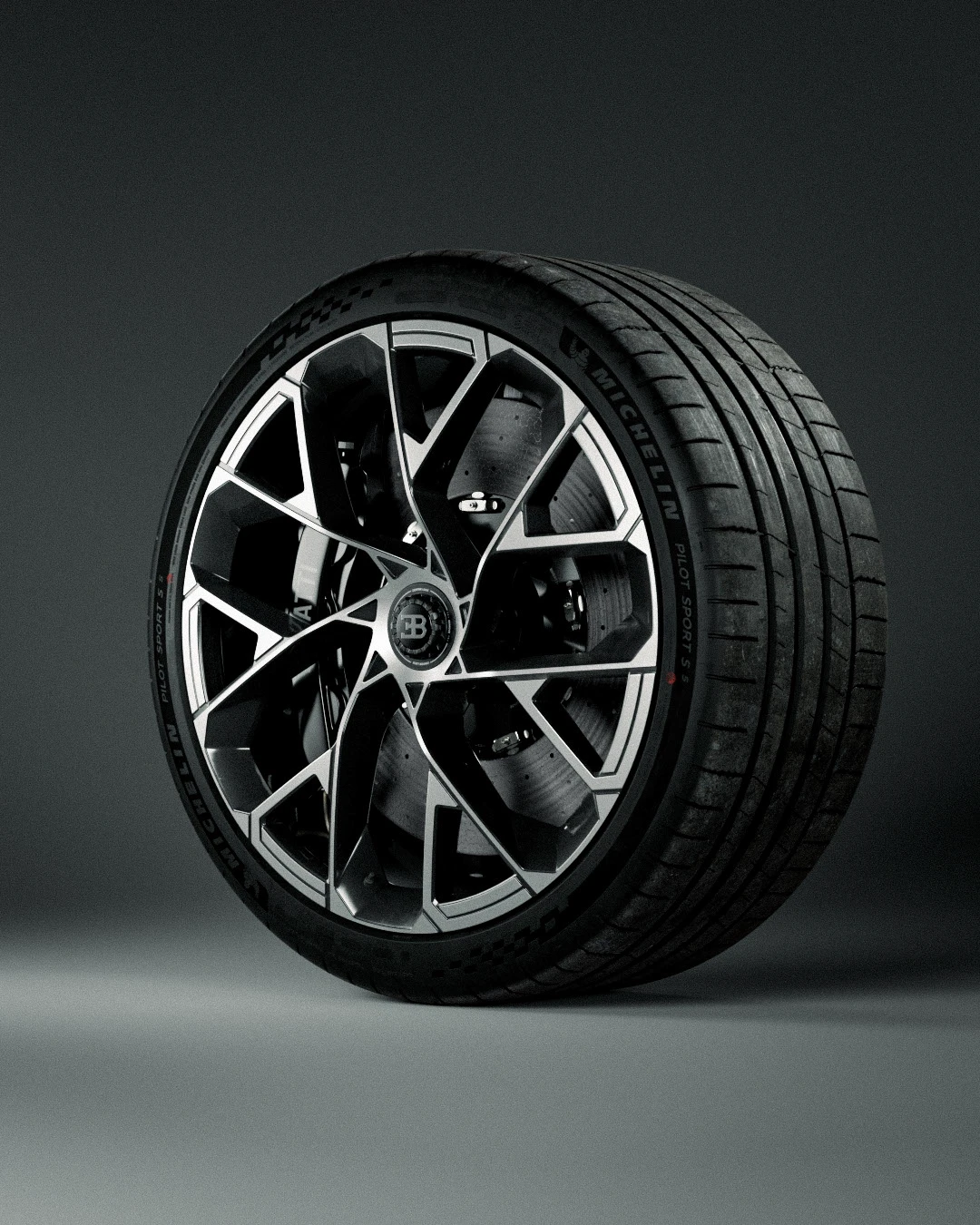 Super car，Bugatti Chiron，Custom hub，Automotive Process，Extreme Design，