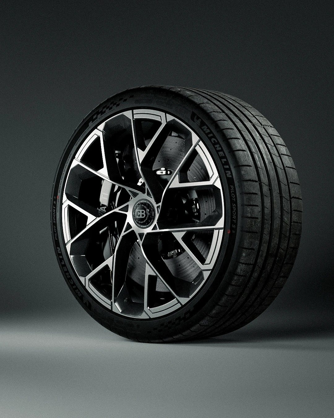 Super car，Bugatti Chiron，Custom hub，Automotive Process，Extreme Design，