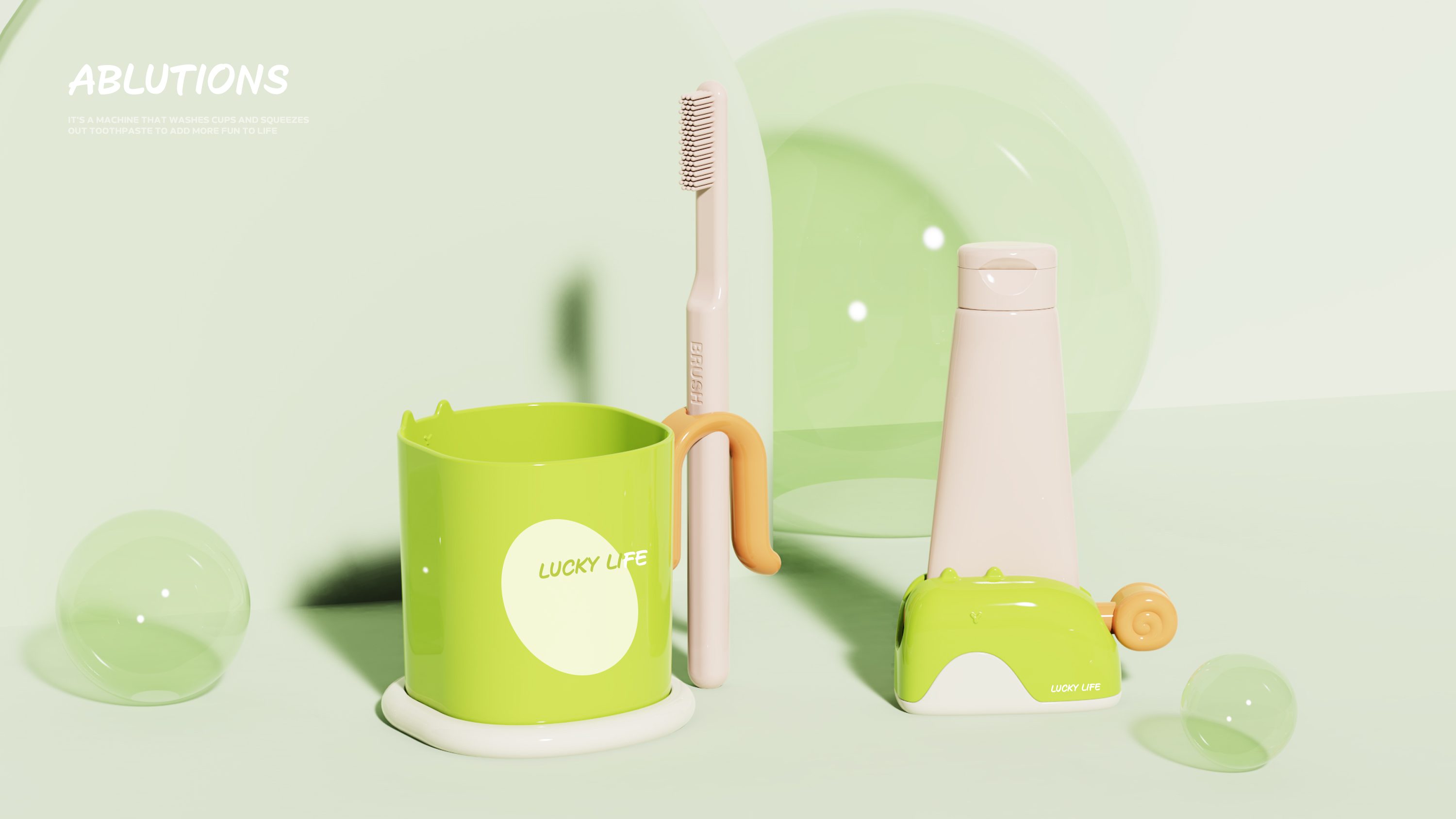 Wash Cup，Squeeze toothpaste，Toothpaste Dispenser ，serialization，Kitty，