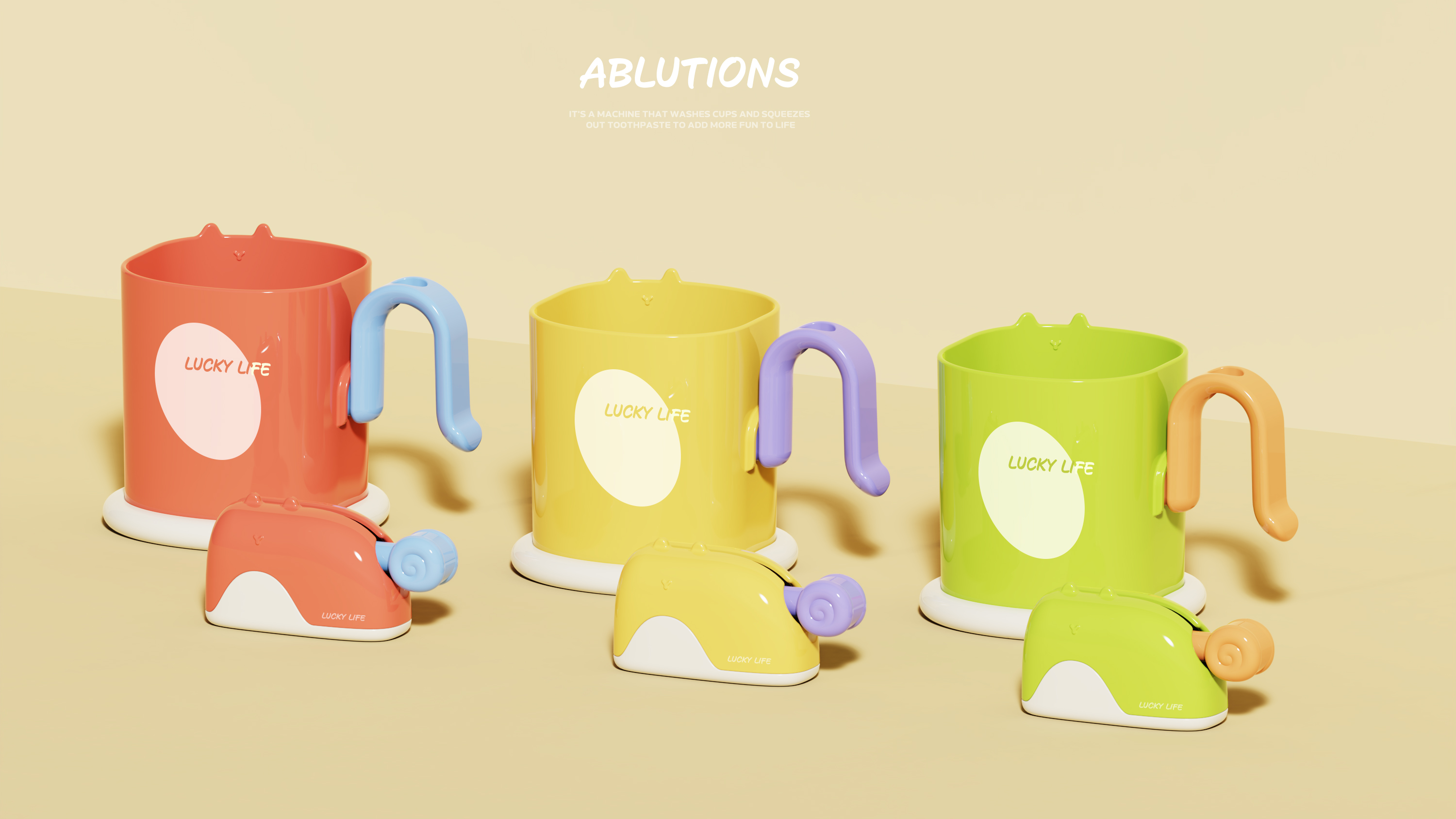 Wash Cup，Squeeze toothpaste，Toothpaste Dispenser ，serialization，Kitty，