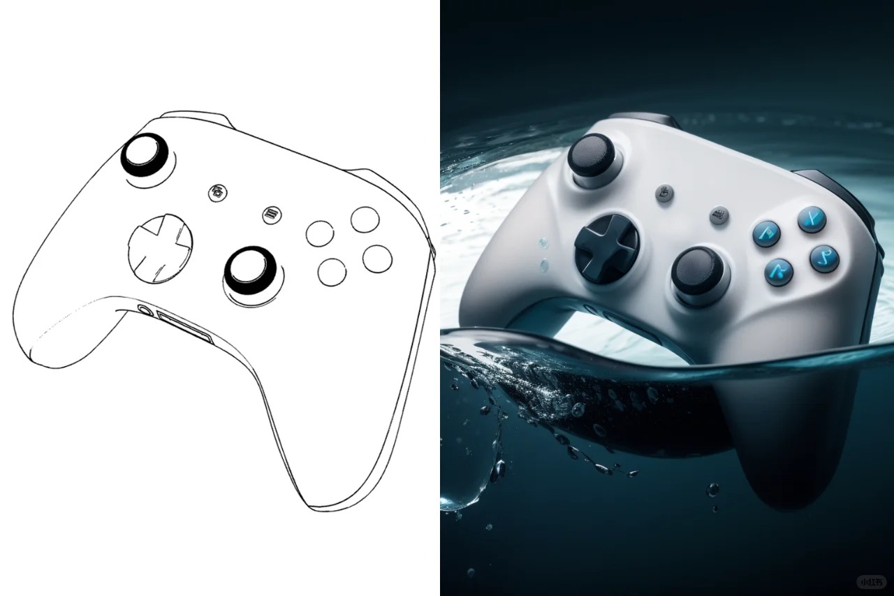 sketch，Game handle，design sketch，science and technology，natural，Cool，