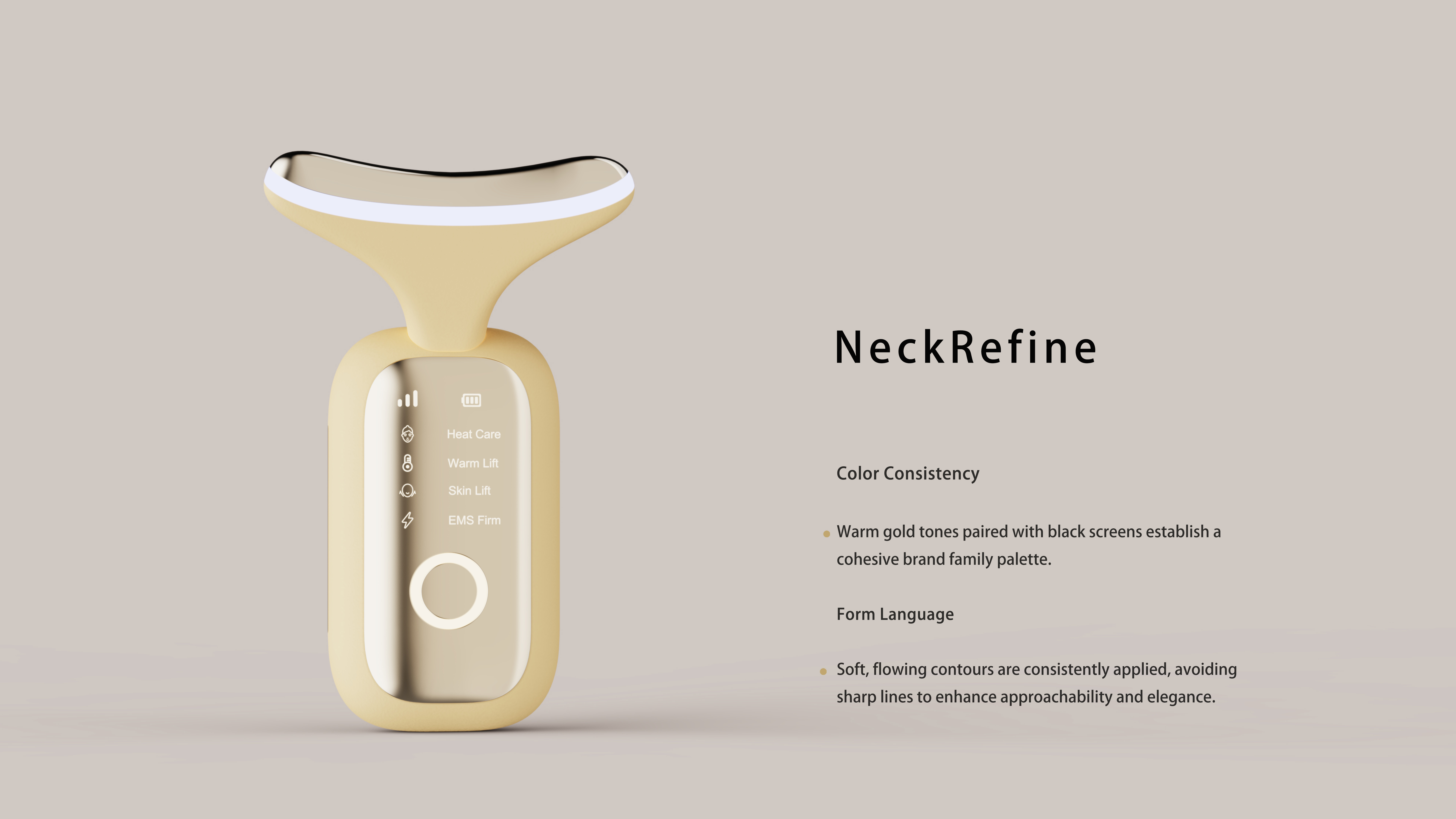 Beauty care，Skin Peeler，cosmetic instrument，Beautiful neck instrument，Product rendering，Inspiration Sketch，