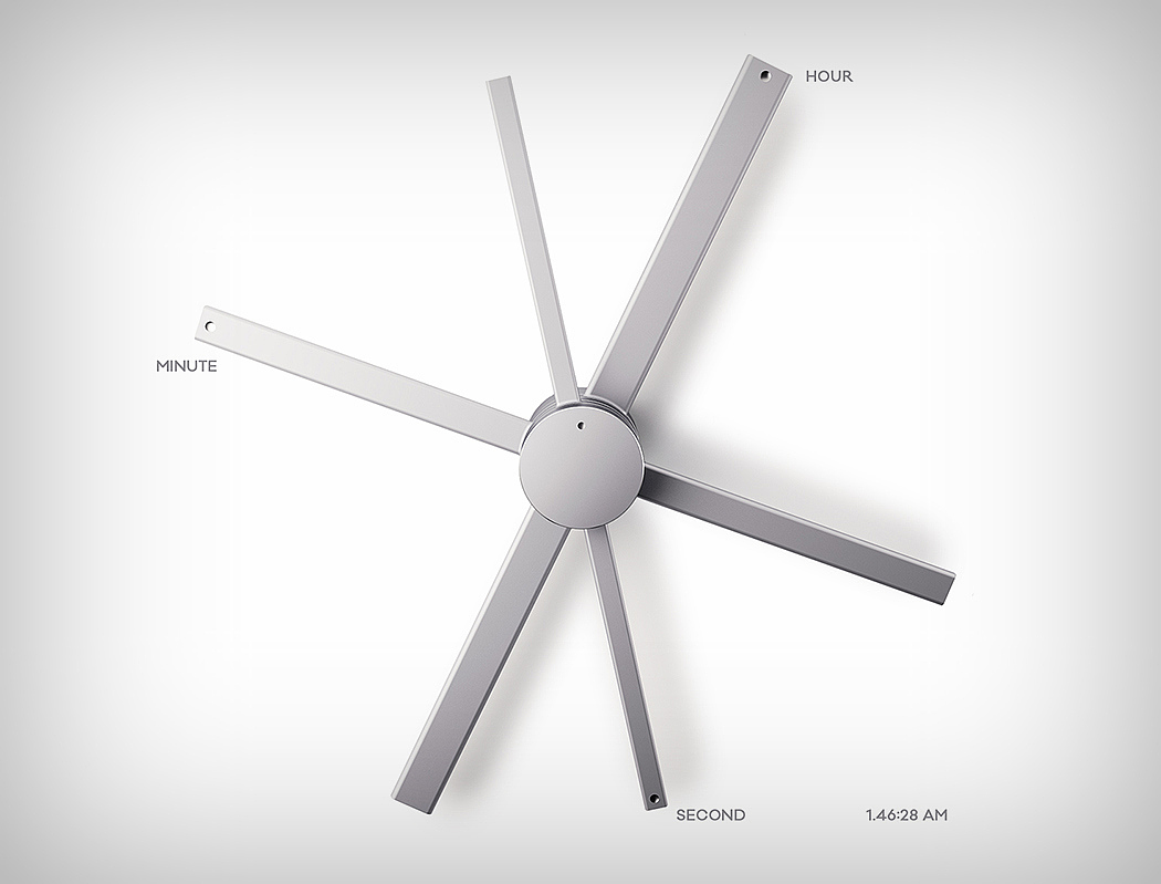 Wall clock，ATOM，Aluminium，Minimalist，