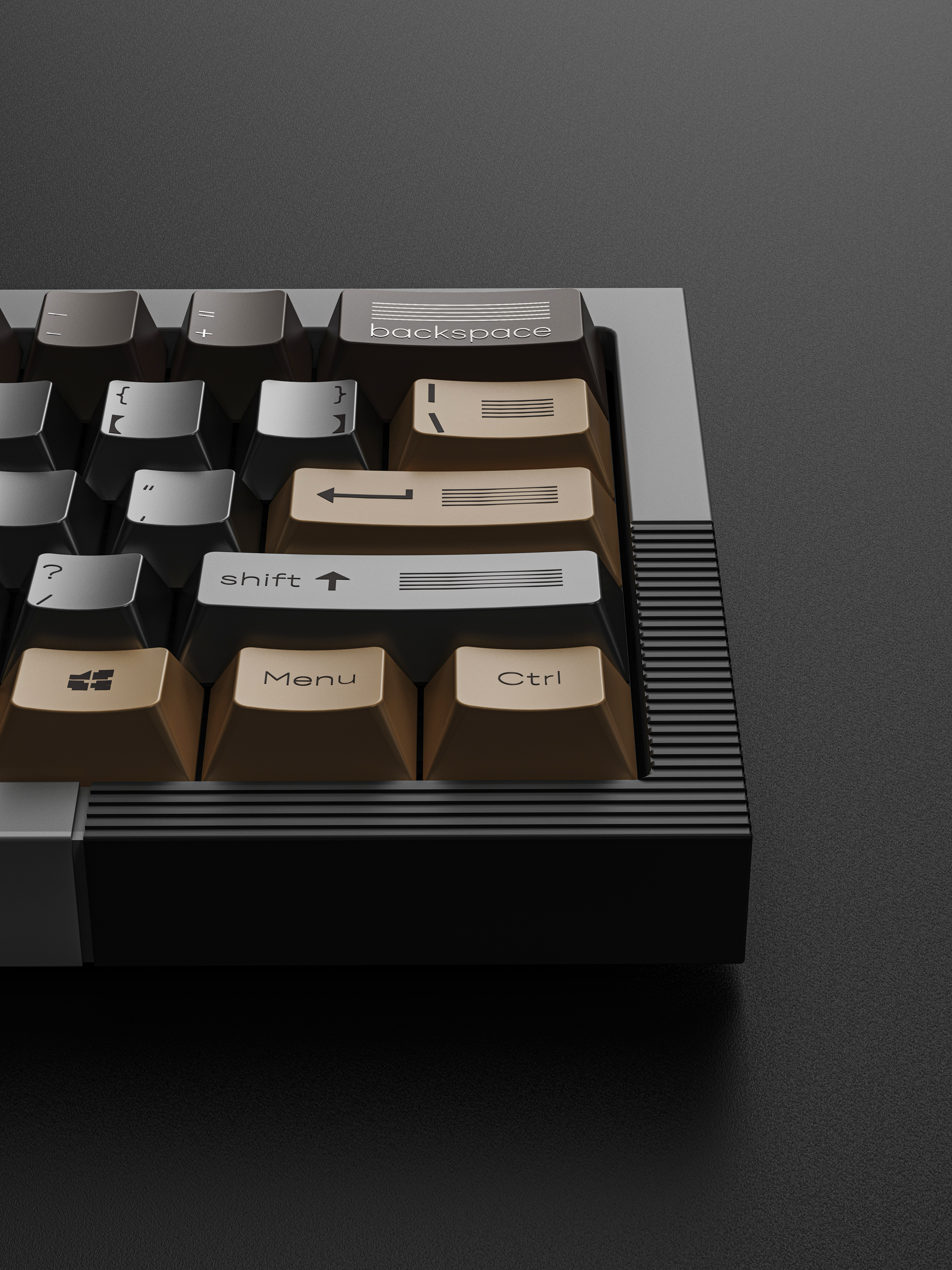 customized keyboard，product design，Keyboard design，keyboard，Original design，Minimalism，Sculptural sense，Desktop products，