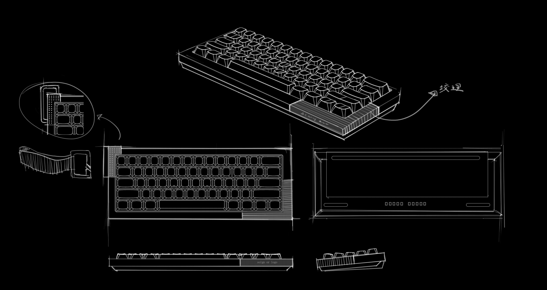 customized keyboard，product design，Keyboard design，keyboard，Original design，Minimalism，Sculptural sense，Desktop products，