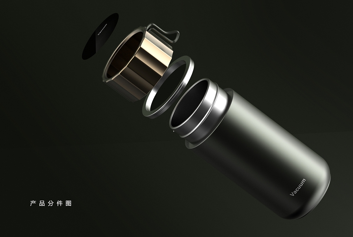 articles for daily use，vacuum cup，product design，Water cup，