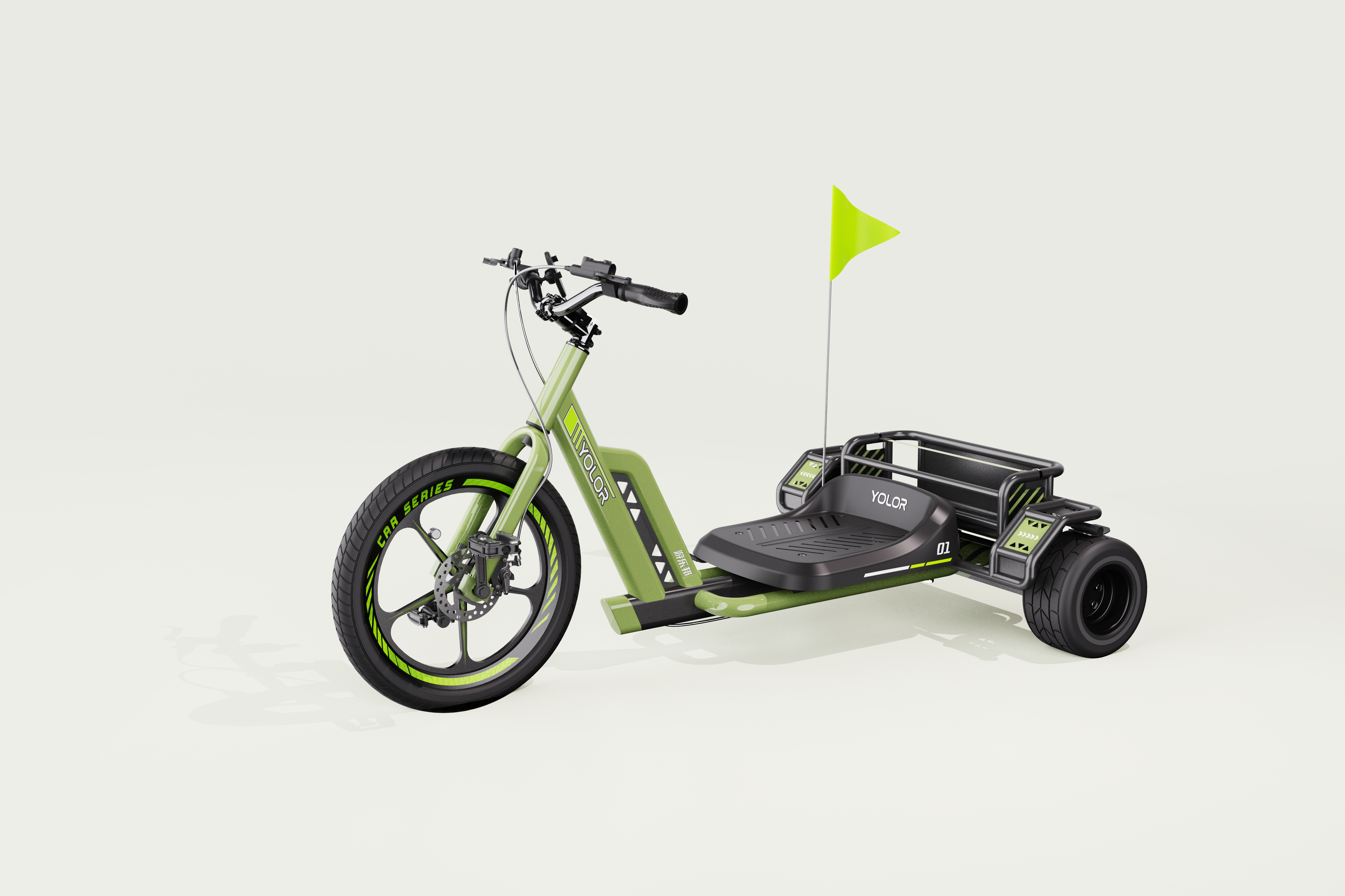 Tricycle design，Sightseeing car，Racing car，