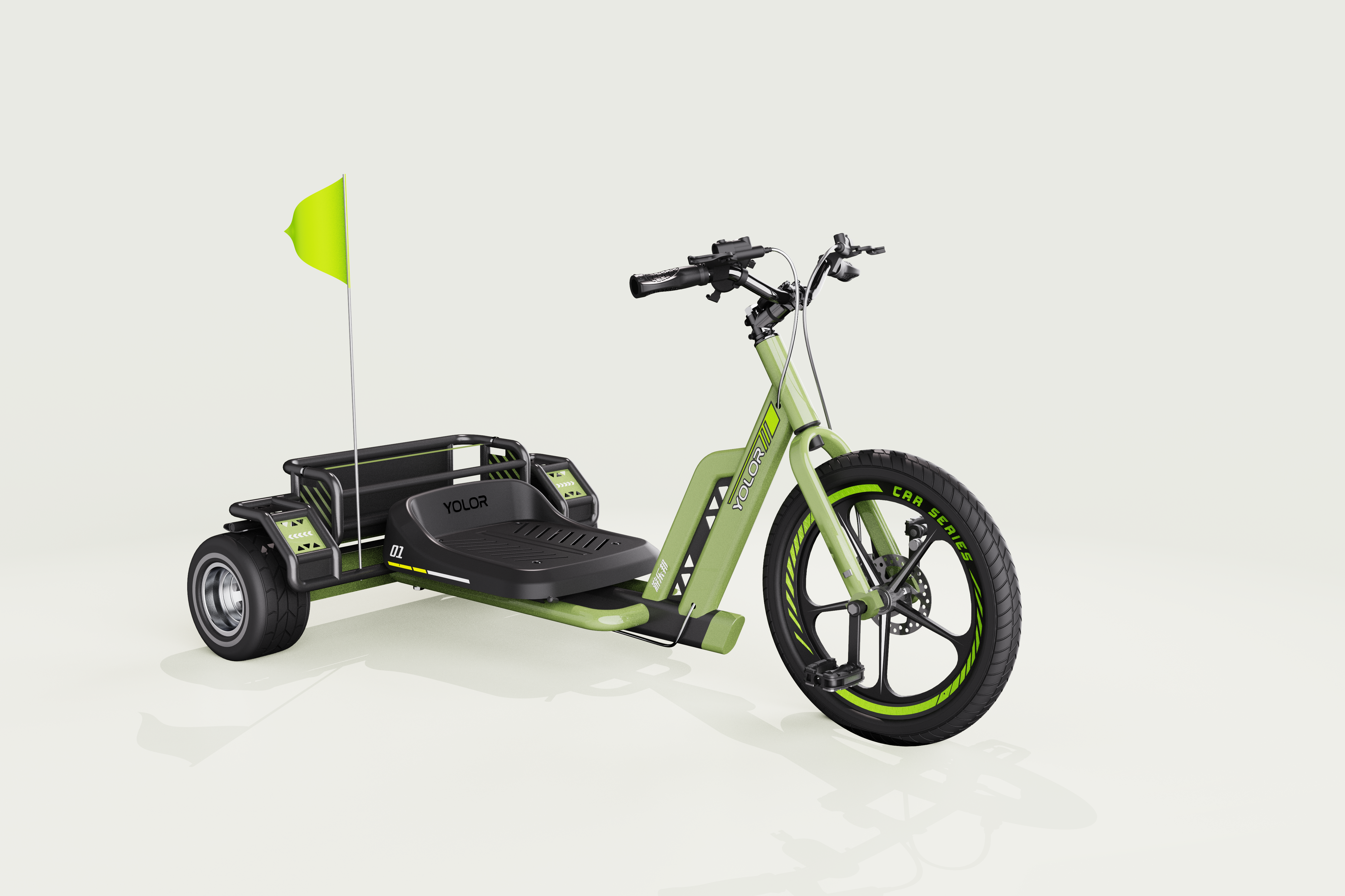 Tricycle design，Sightseeing car，Racing car，