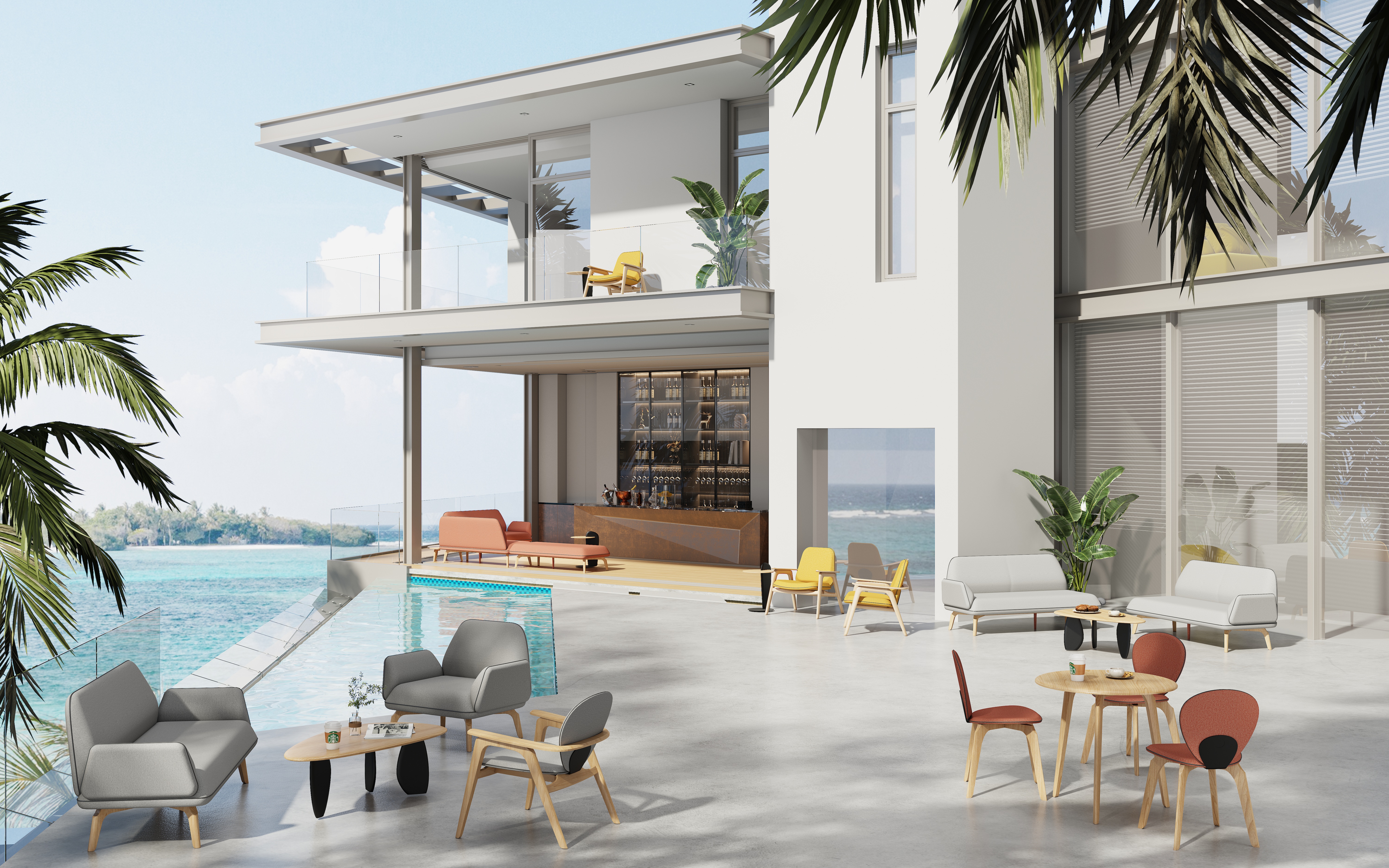 Beb, software, public leisure, sofa, Yu room design，