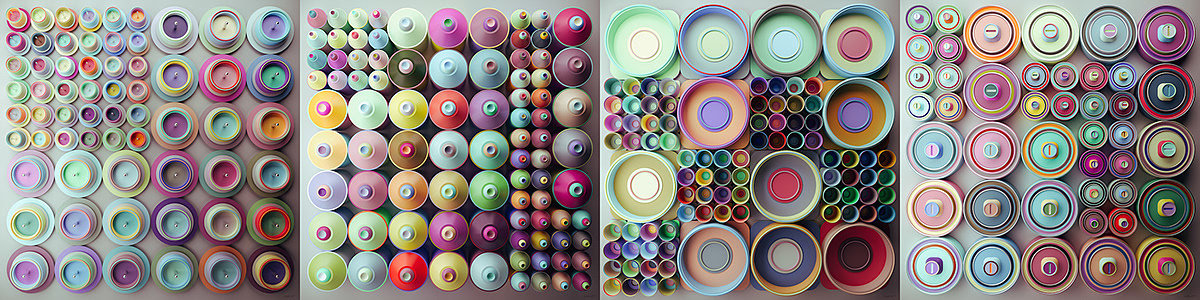 palette，circular，modularization，modern art，