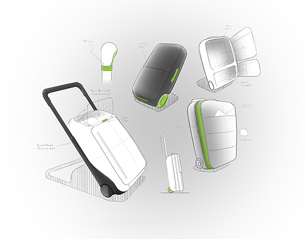 Luggage design，travel，outdoors，Receive，