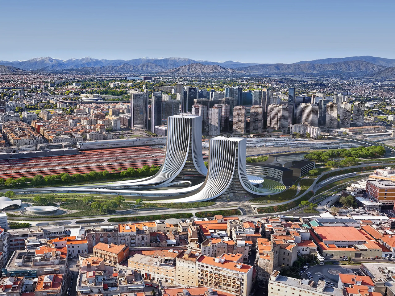 Naples，Futurism，Green building，Metal Twin Towers，