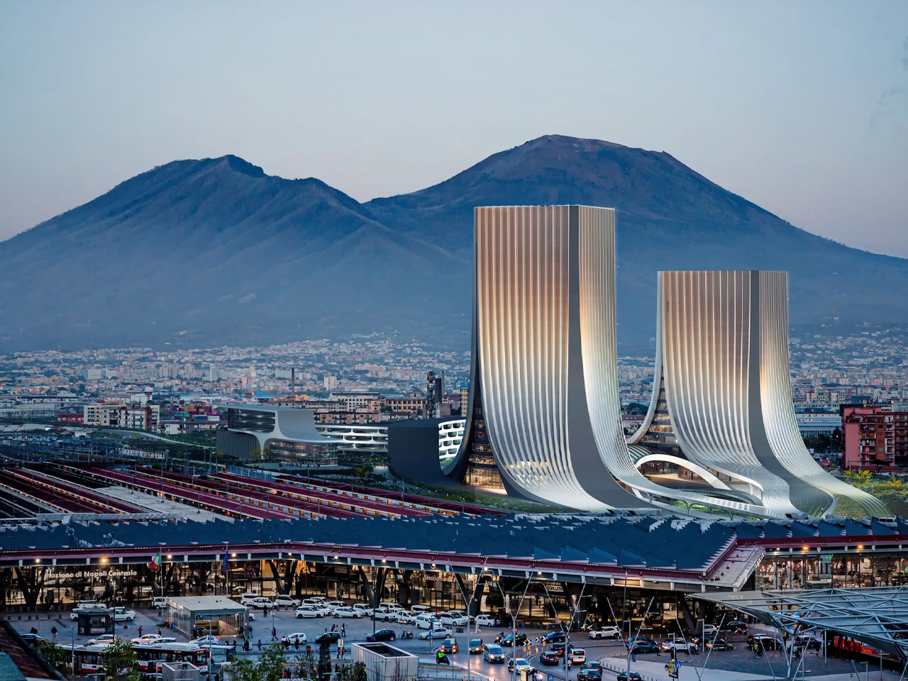 Naples，Futurism，Green building，Metal Twin Towers，
