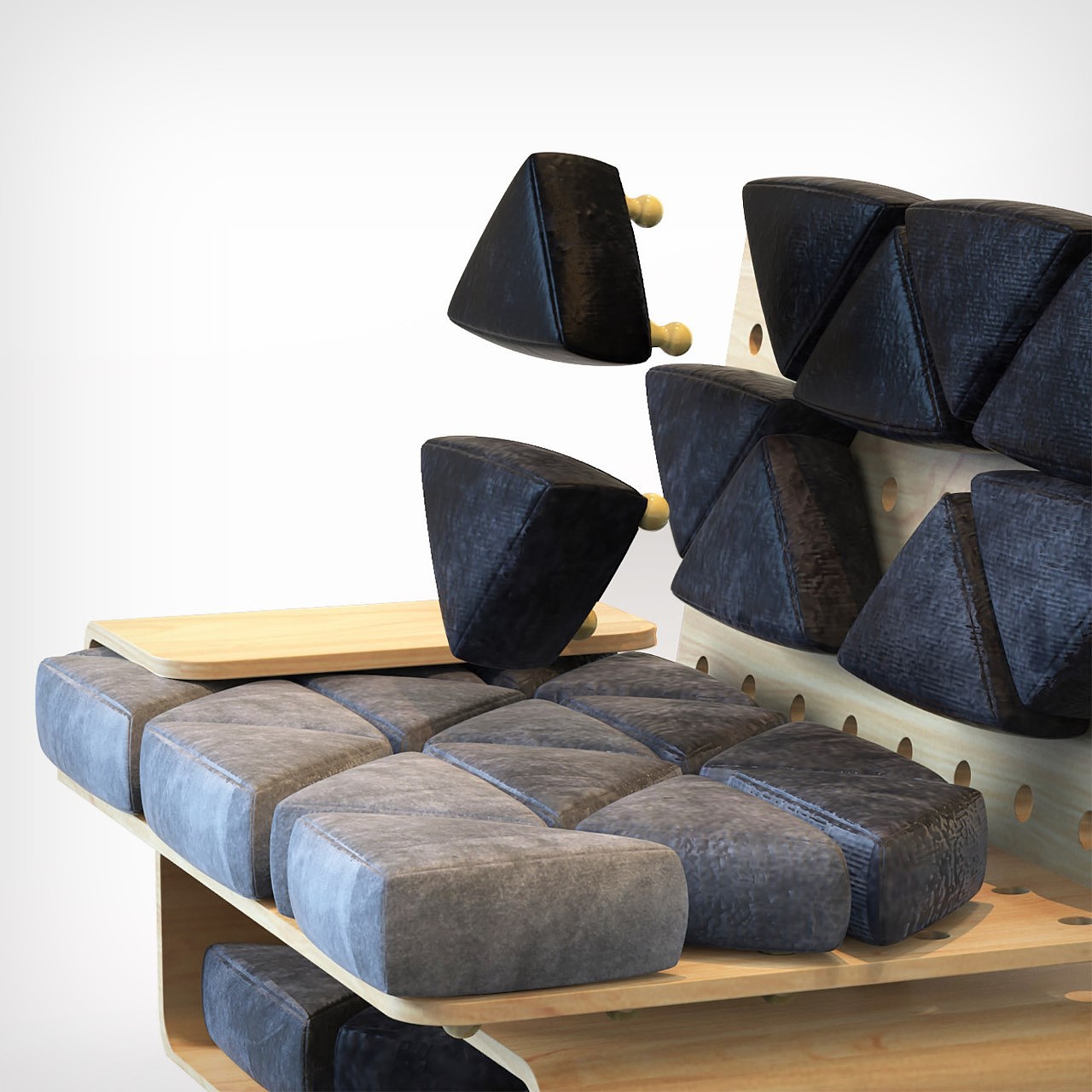 Modular seat，Creative furniture，Minimalist design ，Lego，Sustainability，