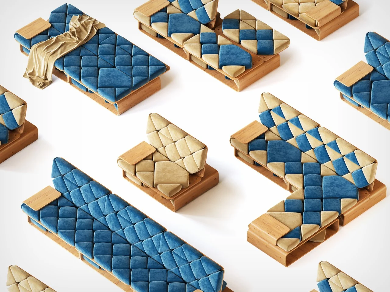 Modular seat，Creative furniture，Minimalist design ，Lego，Sustainability，