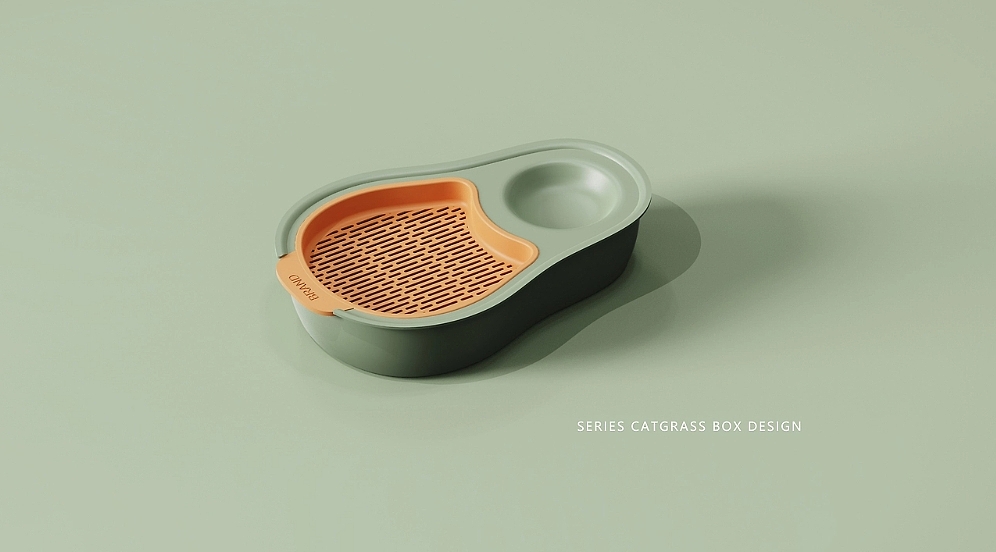 Cat grass box，product design，original，