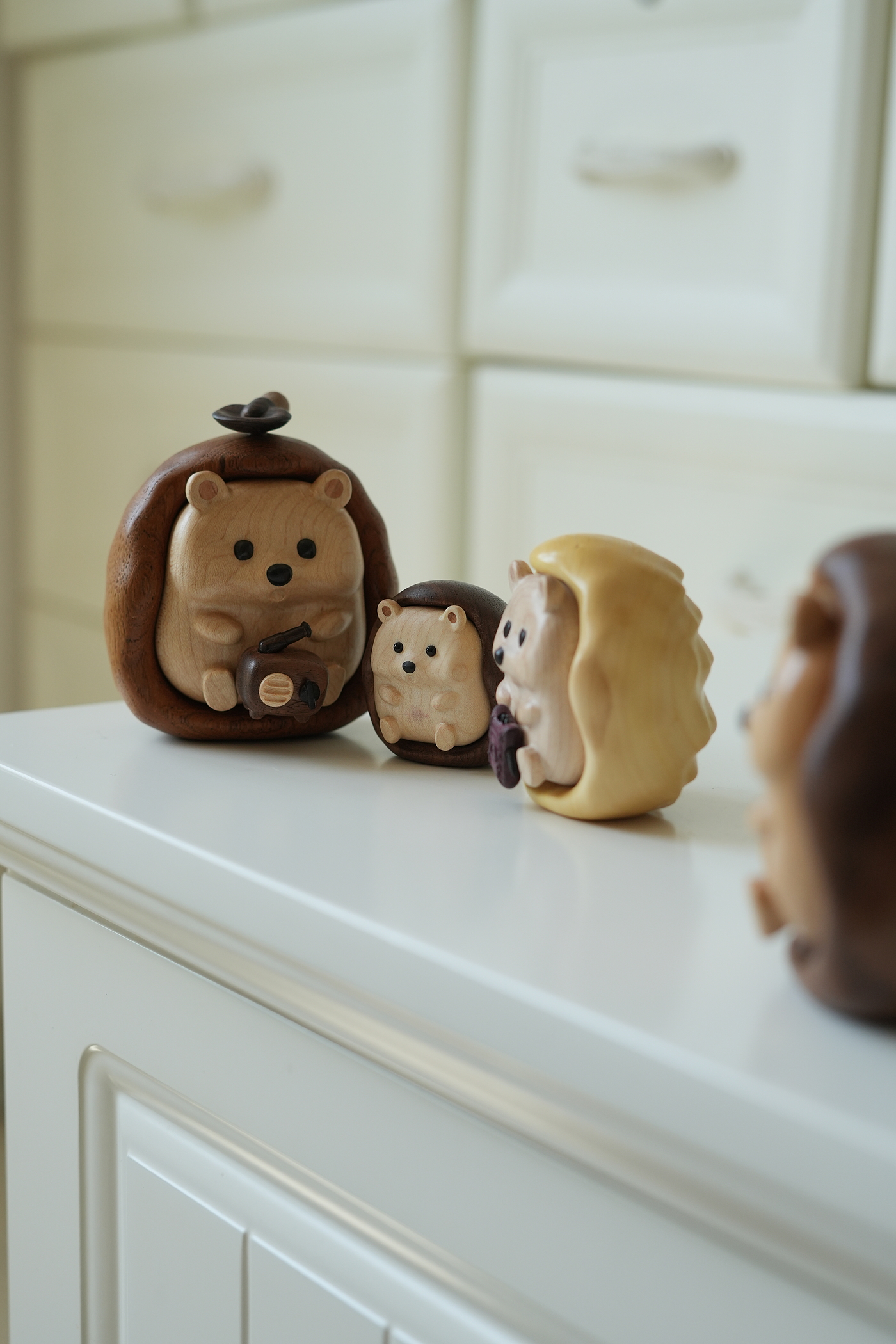 Original Wood，Solid wood products，Cute hedgehog，Solid wood ornaments，Handicrafts，
