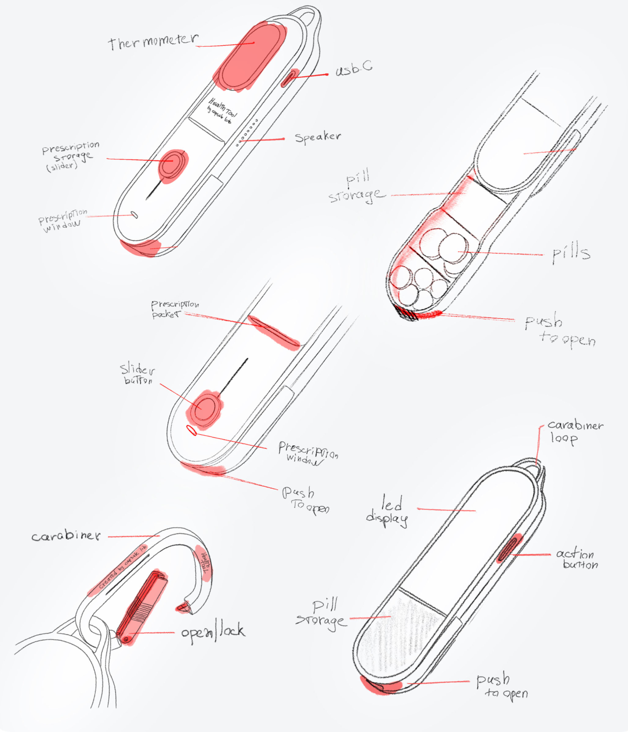 Health Tool，conceptual design，Digital thermometer，Medical supplies，