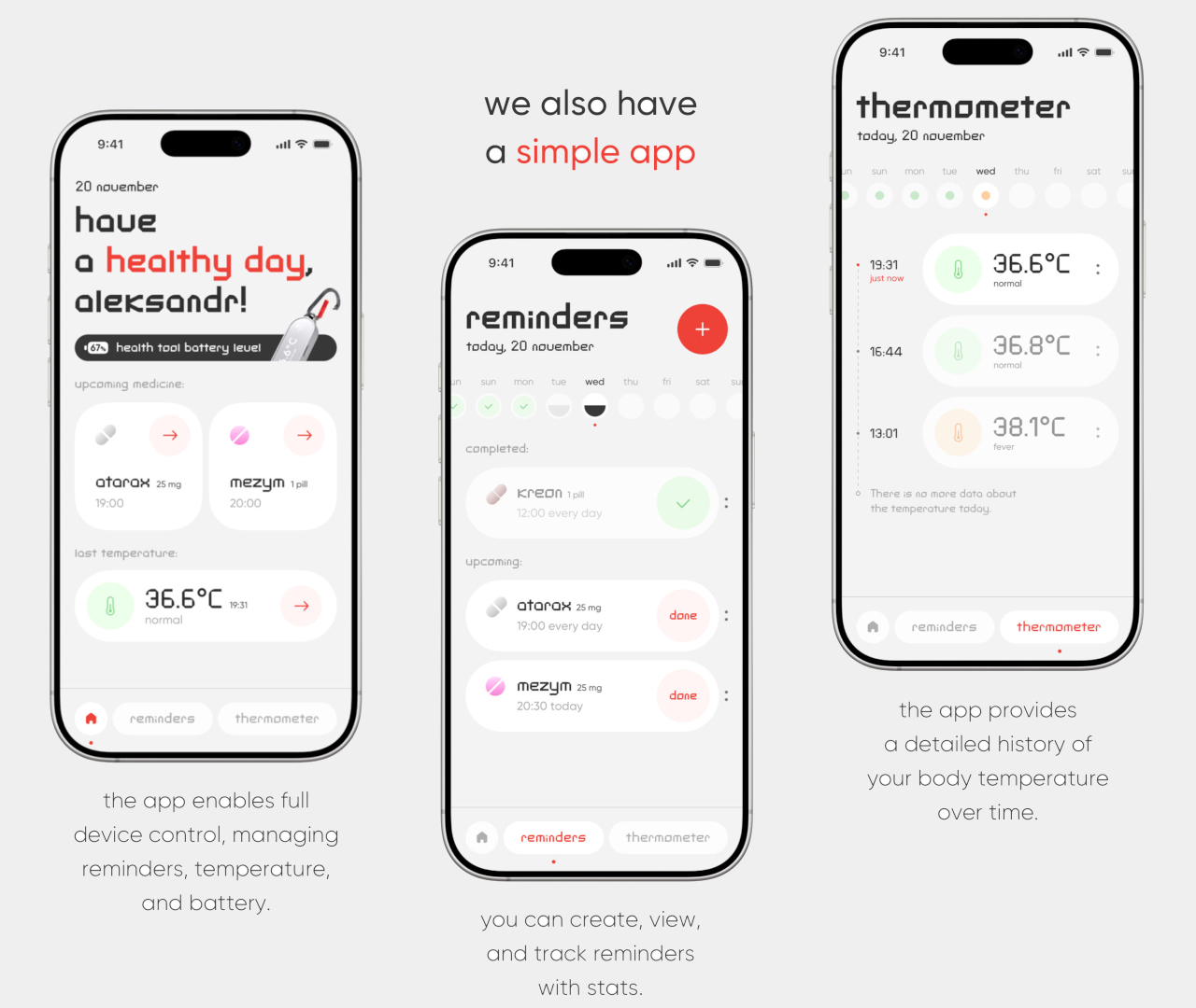 Health Tool，conceptual design，Digital thermometer，Medical supplies，