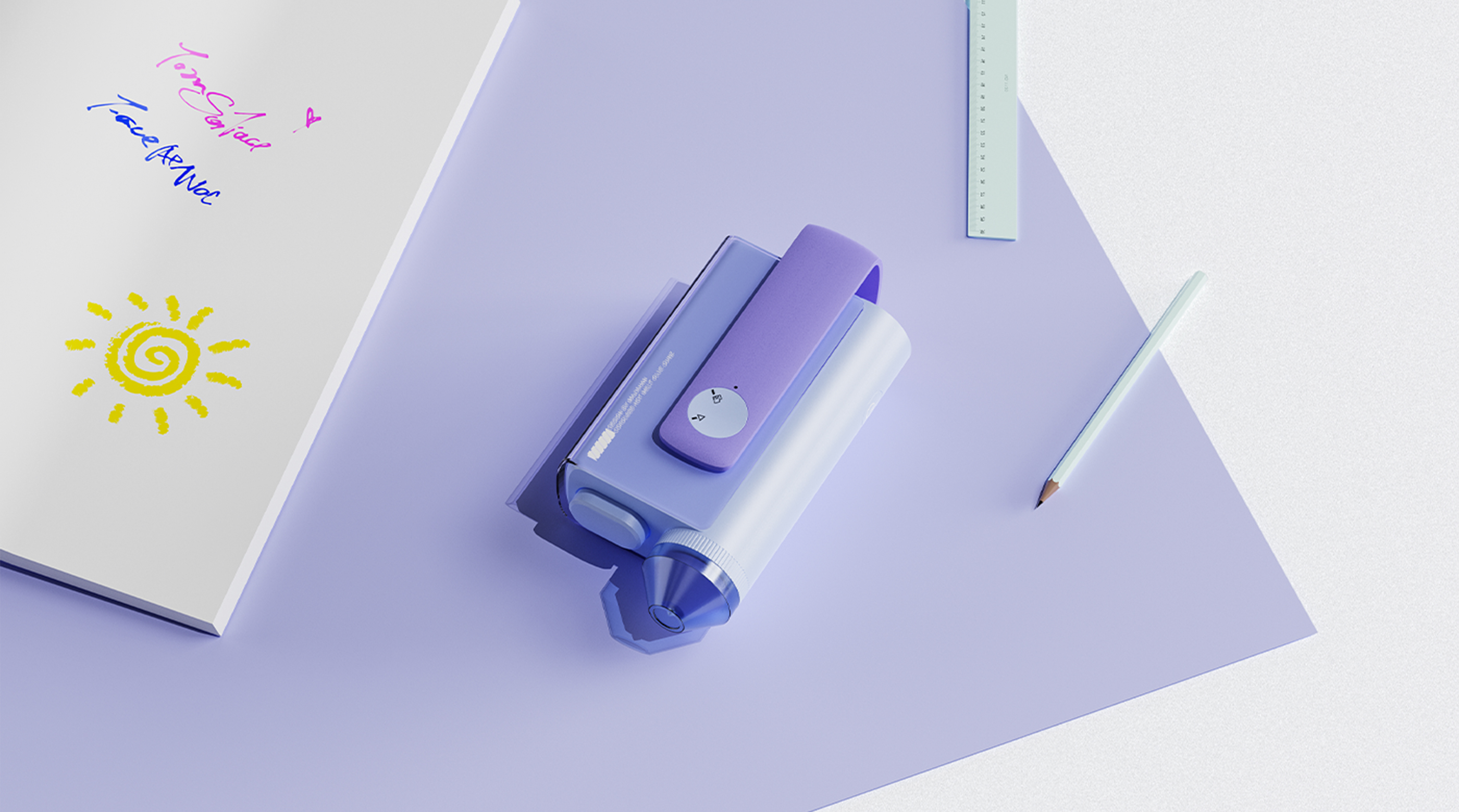 Wireless glue gun，Office Supplies，conceptual design，