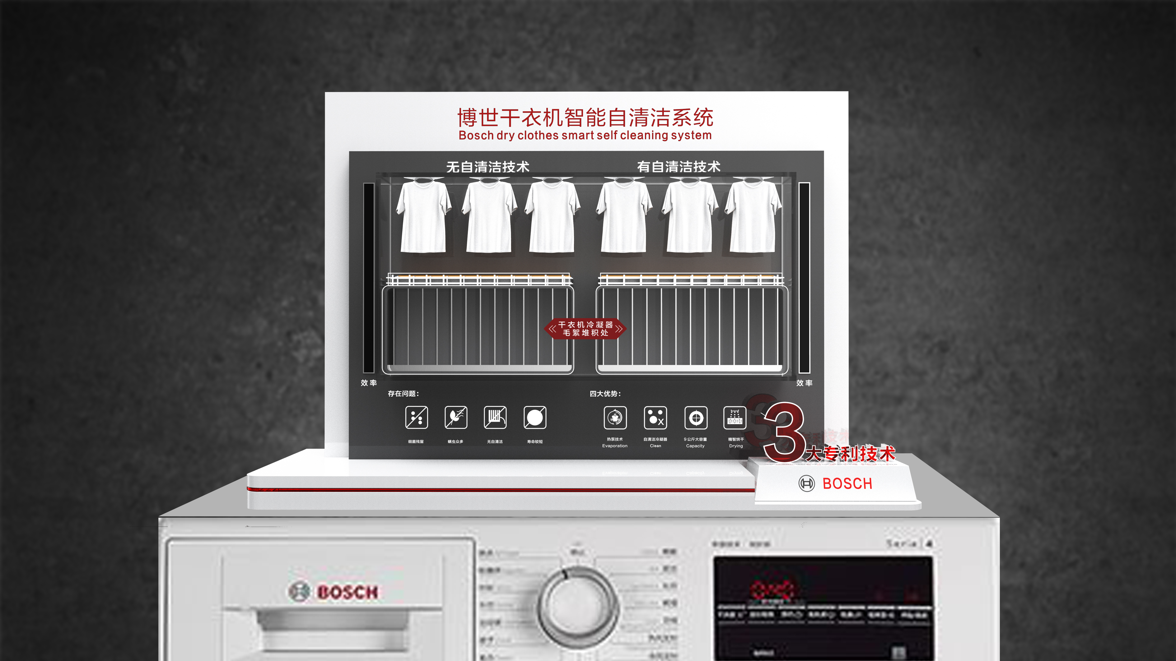 Bosch ，bosch，dryer，Demonstration Props，Display props，