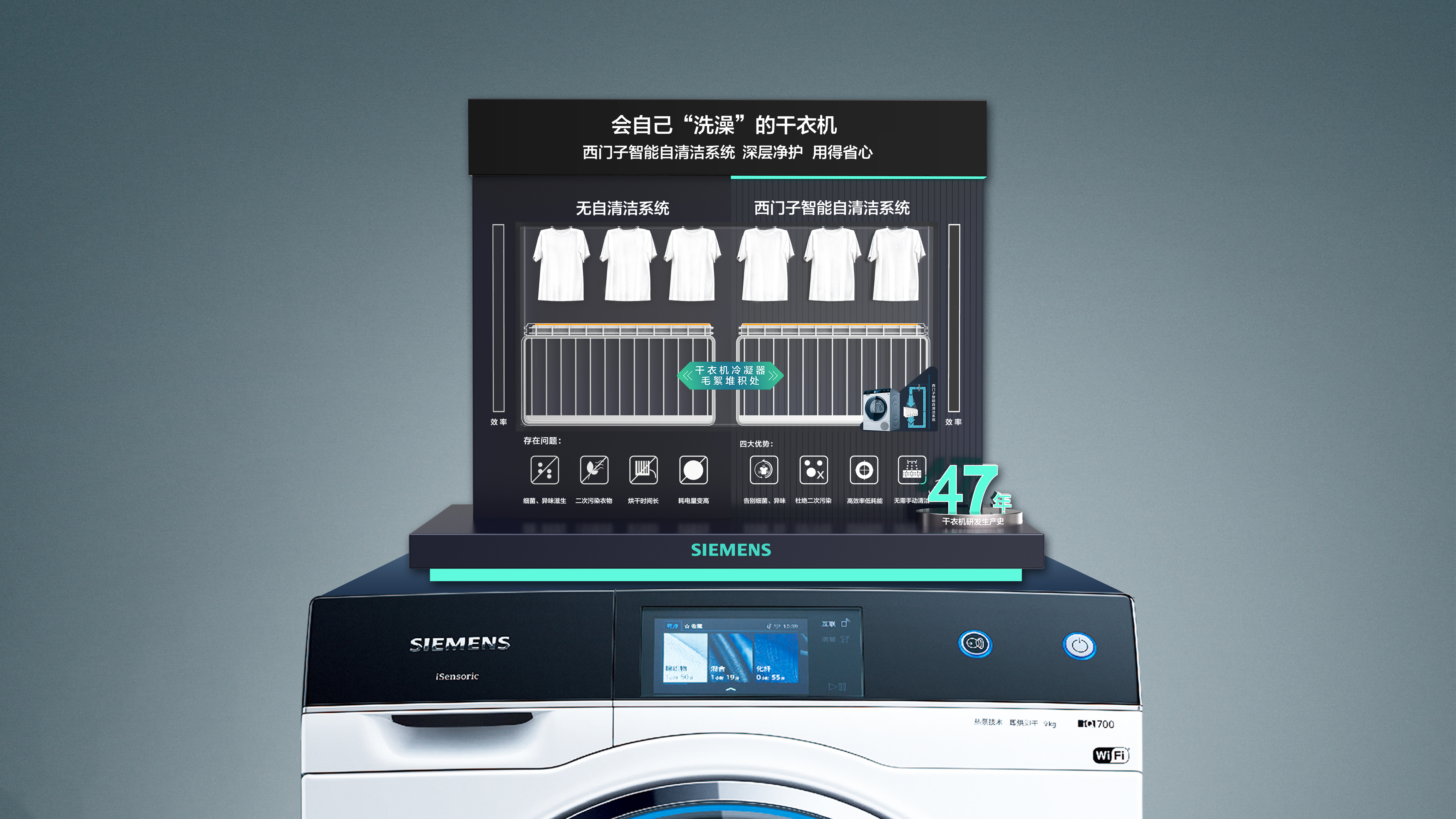 dryer，household electrical appliances，Siemens，Condenser，Demonstration Props，Display props，