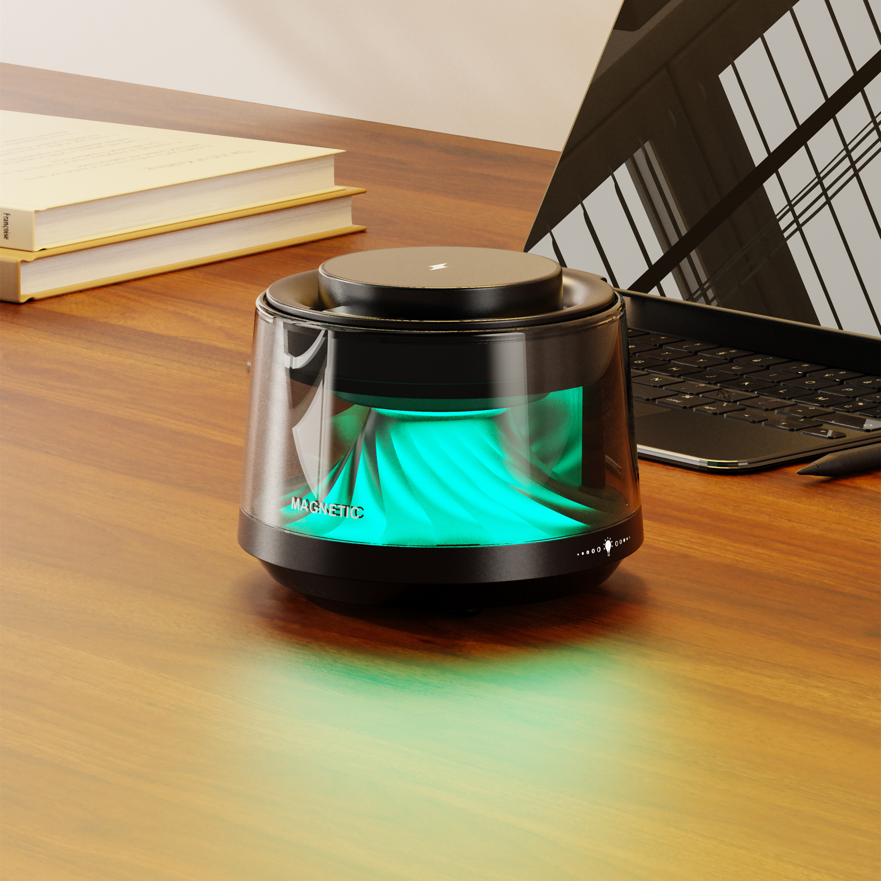 Wireless charging，sound，multi-function，Magnetic suction wireless charging，