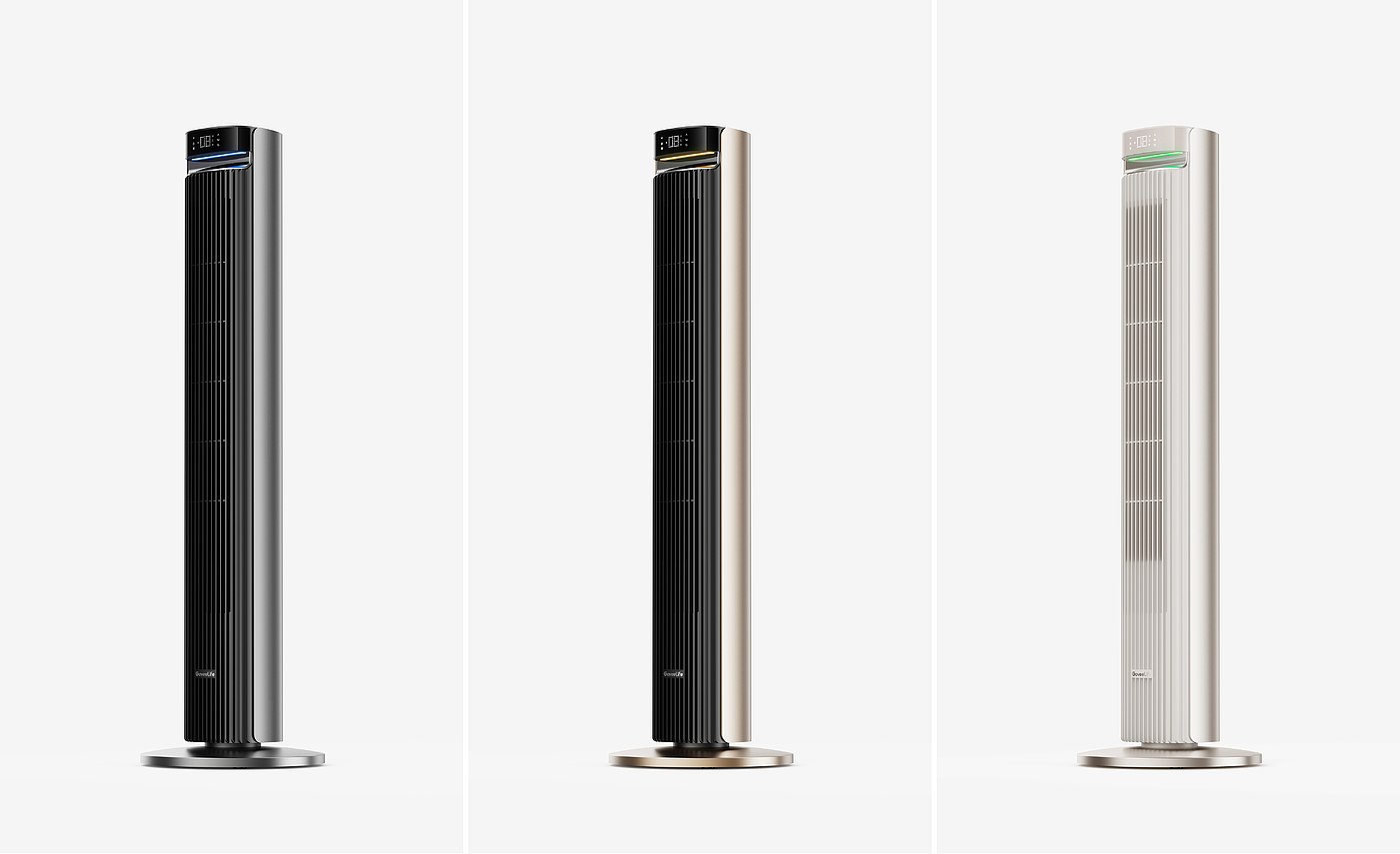 Tower fan，household electrical appliances，product design，industrial design，Fan，