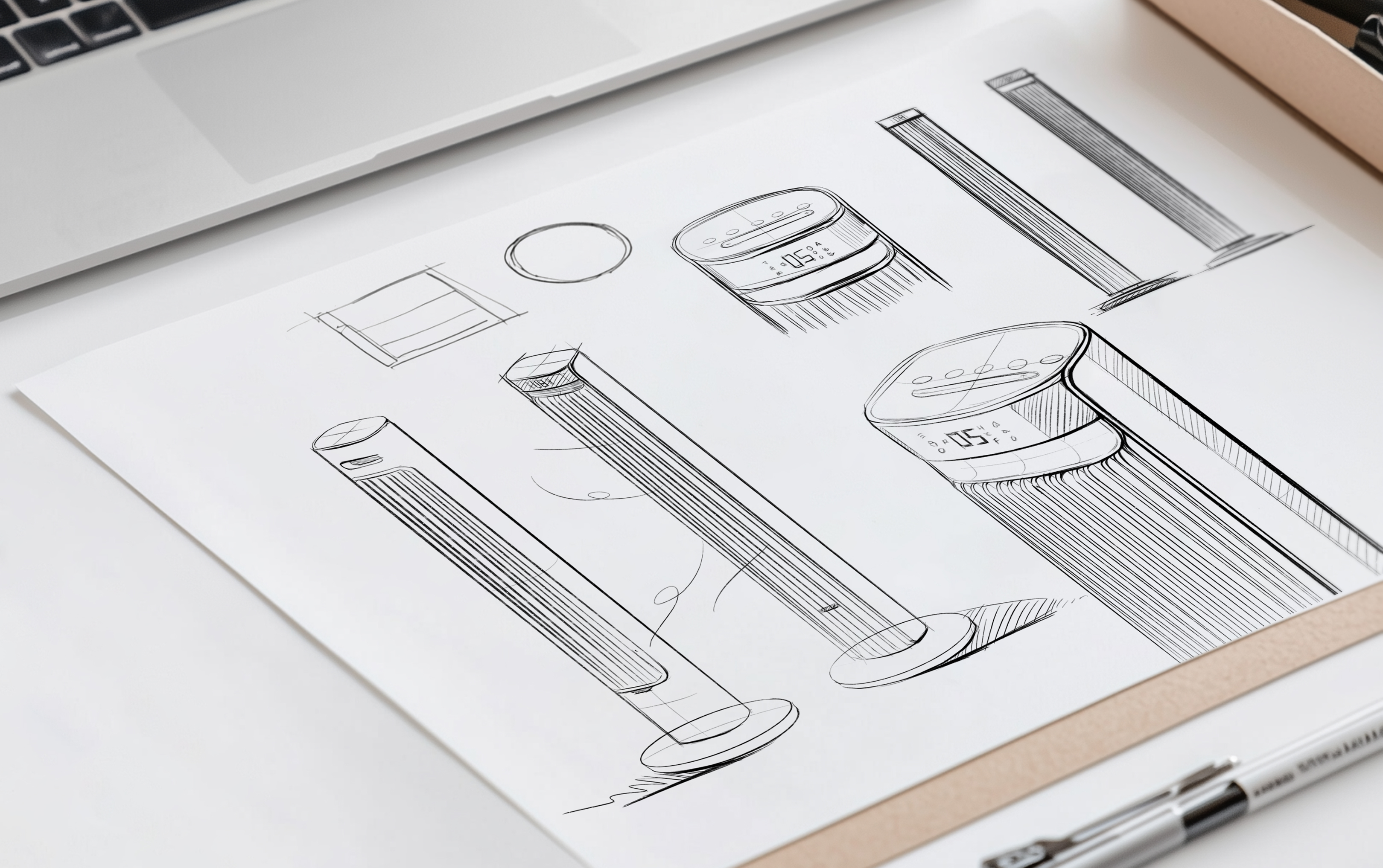 Tower fan，household electrical appliances，product design，industrial design，Fan，