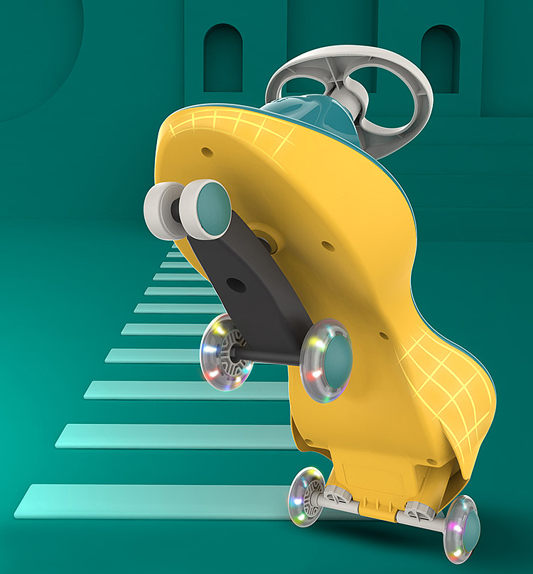 Maternal and infant products，Children's Toys，swing car，product design，Italian original design，