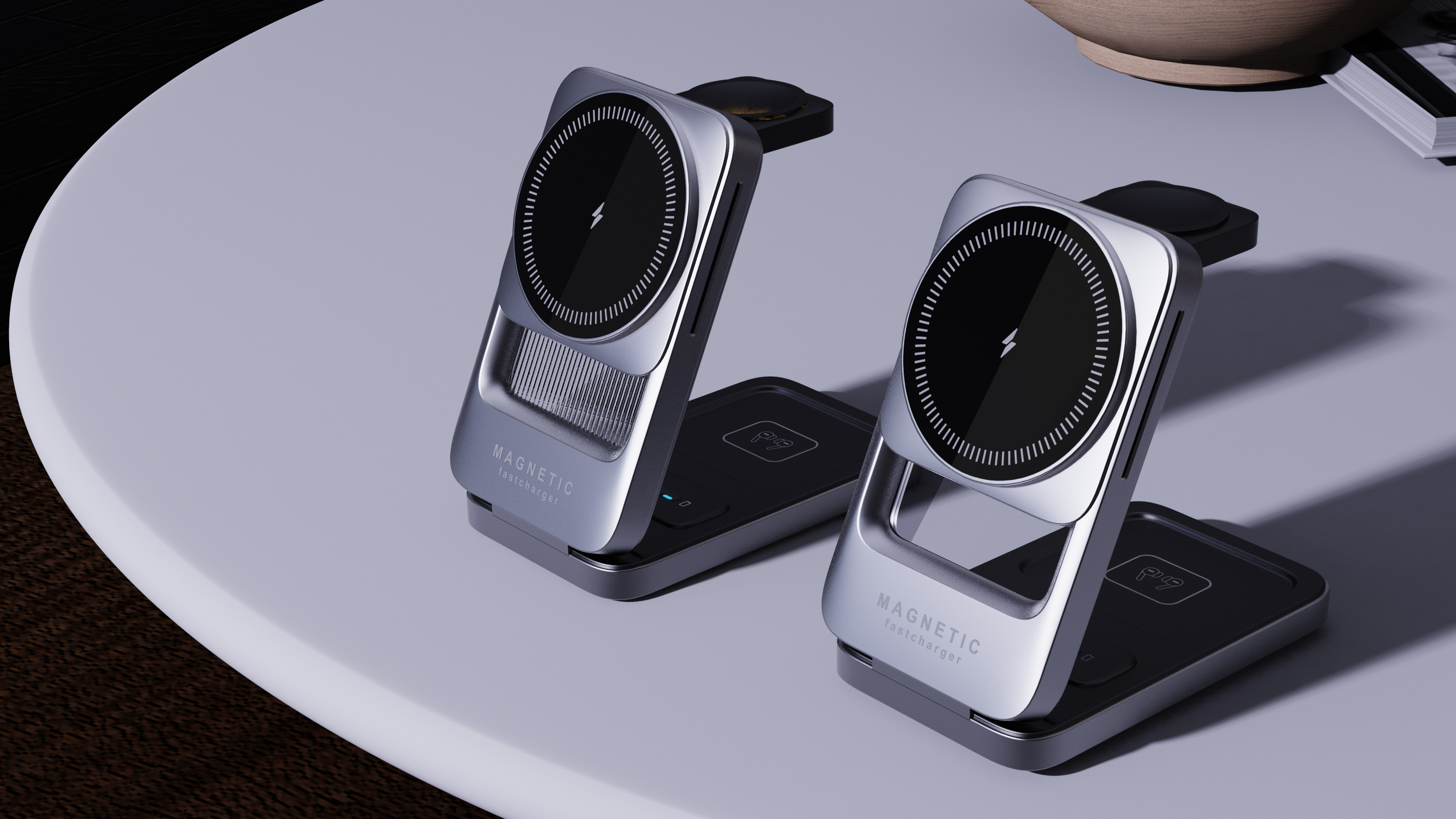 Wireless charging，fold，Three in one，Magnetic suction wireless charging，