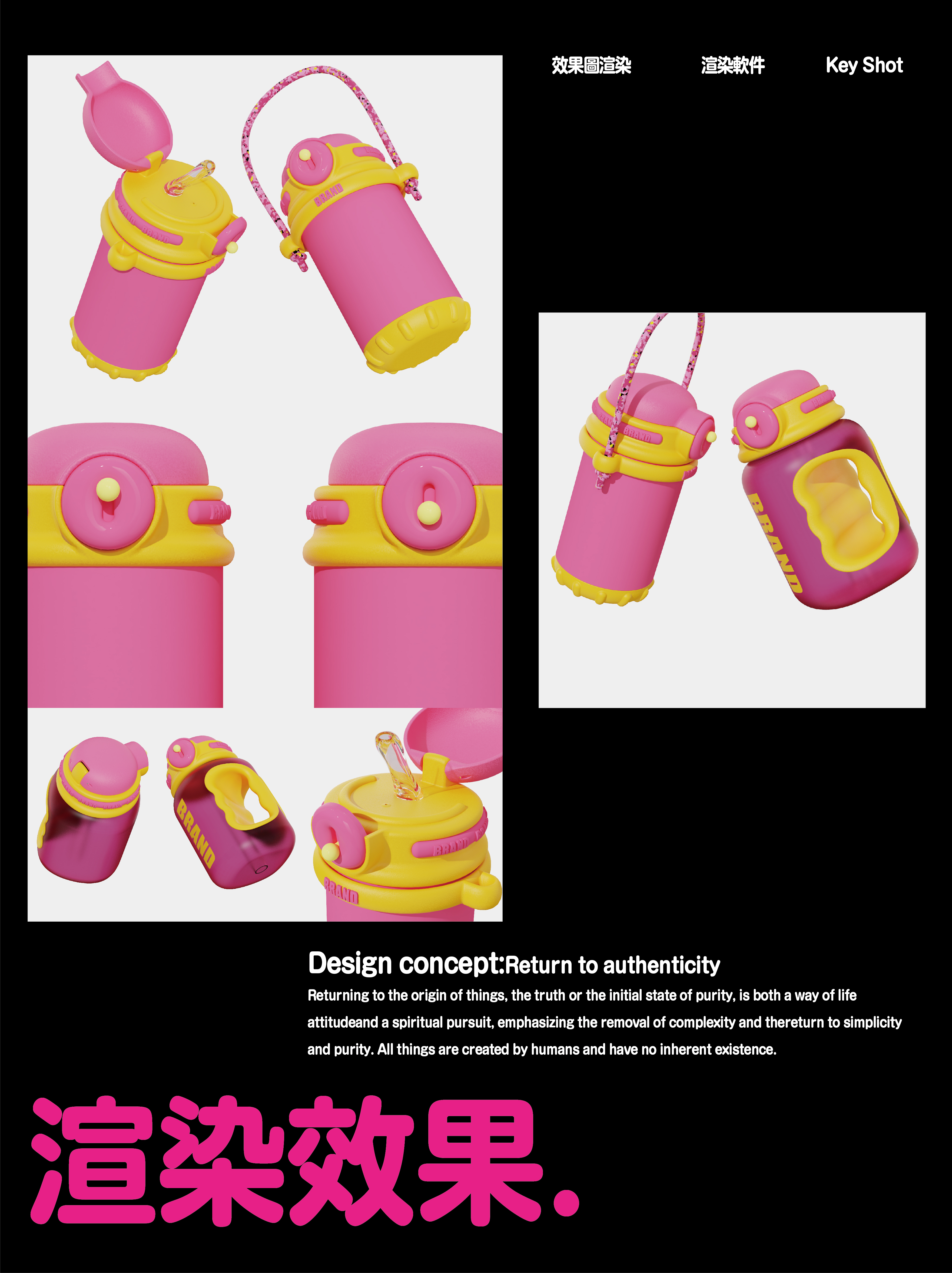 Cup design，Children's water cup，product design，Appearance design，Original design，