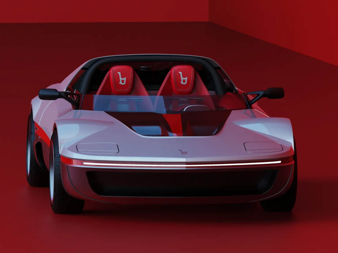 Retro sports car，Pop-up headlights，Limited edition，Bertone Runabout，