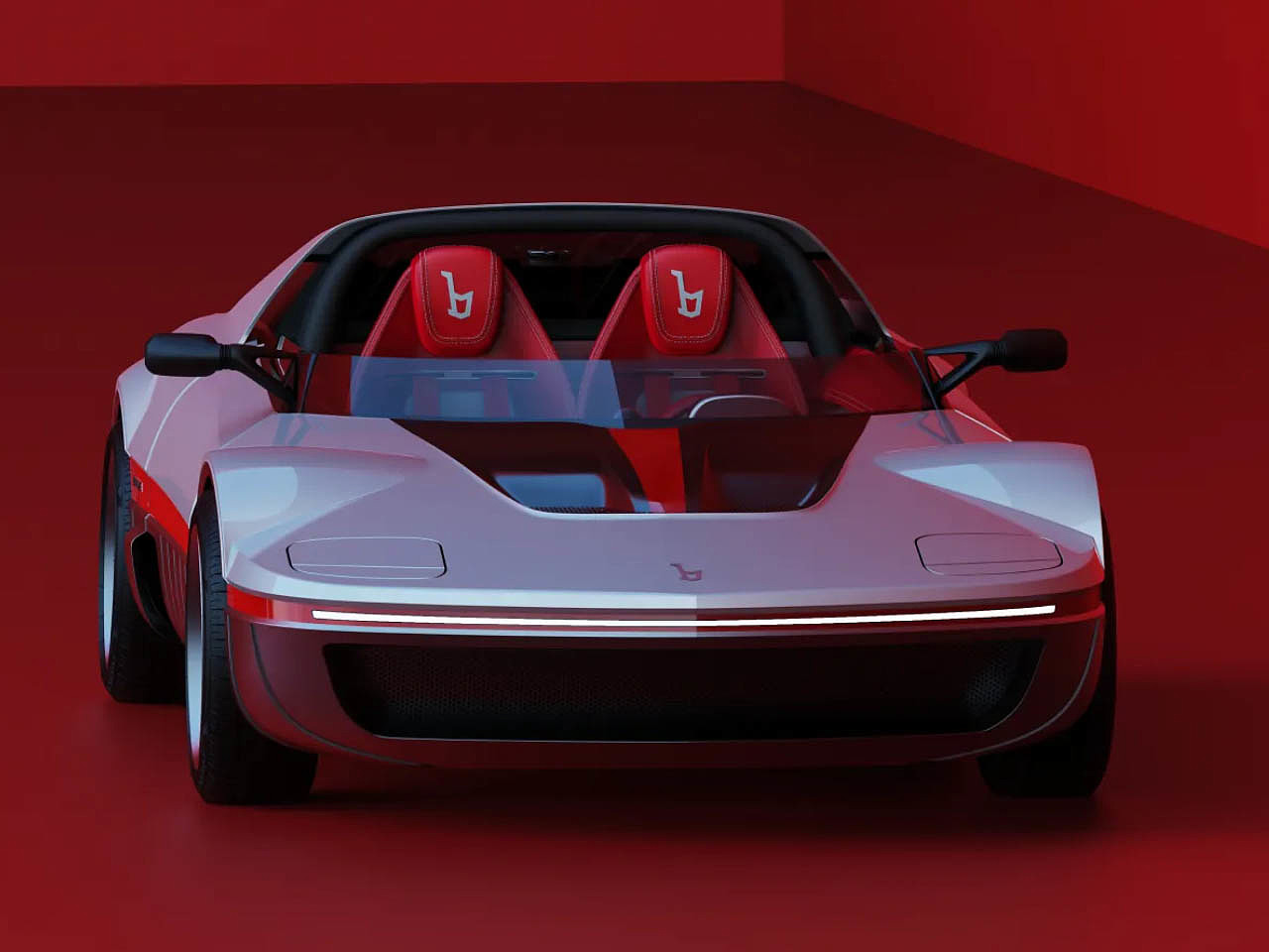 Retro sports car，Pop-up headlights，Limited edition，Bertone Runabout，