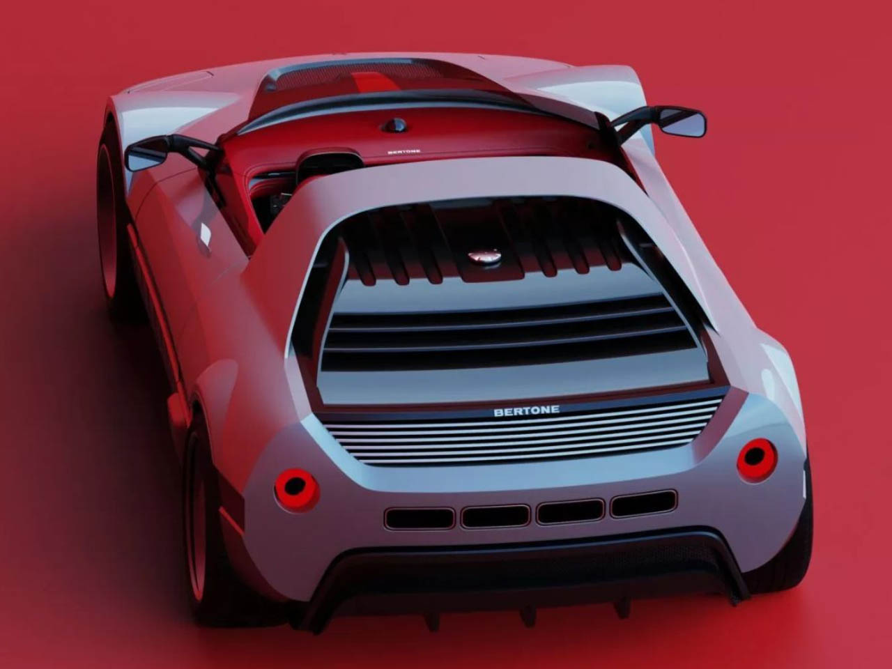 Retro sports car，Pop-up headlights，Limited edition，Bertone Runabout，