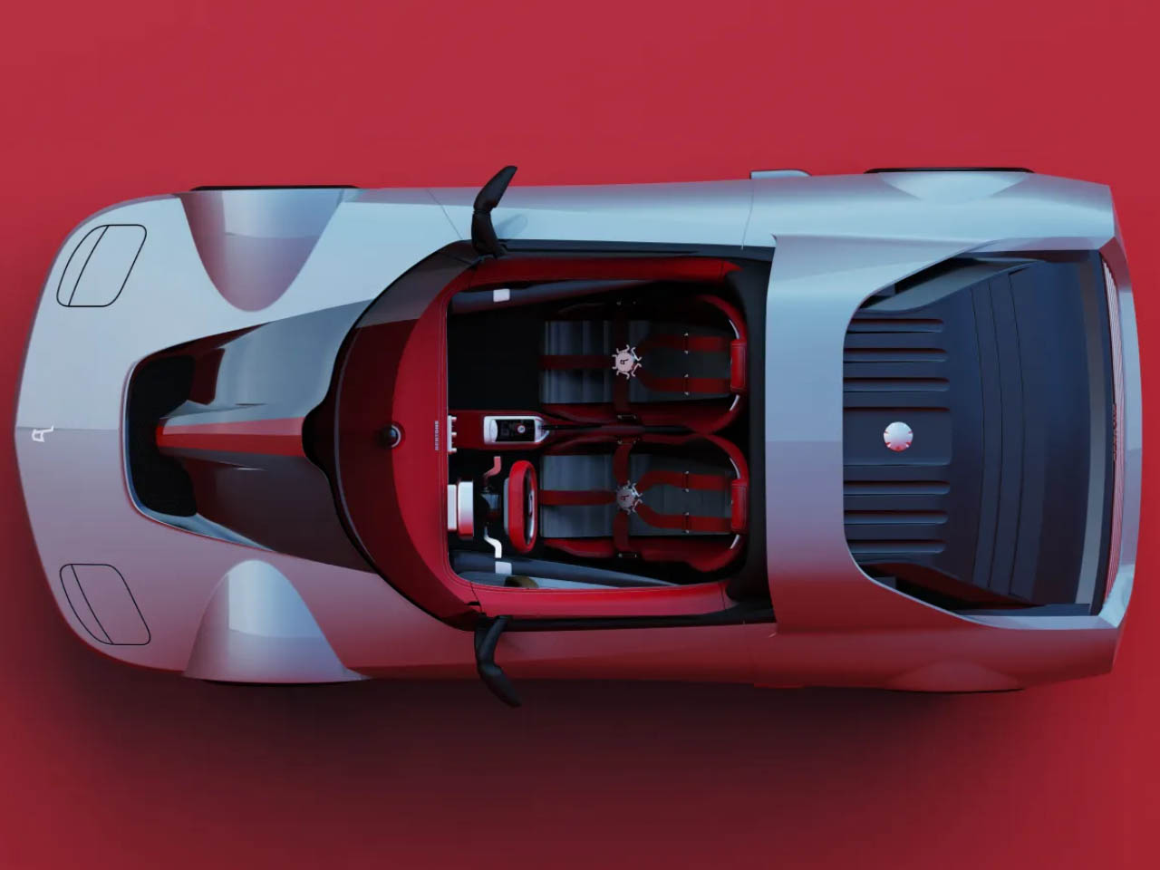 Retro sports car，Pop-up headlights，Limited edition，Bertone Runabout，