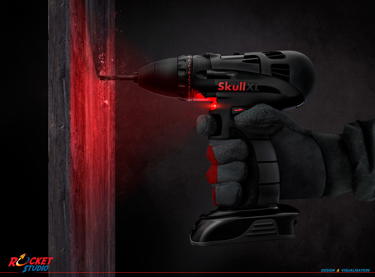 industrial design，tool，conceptual design，Electric drill，