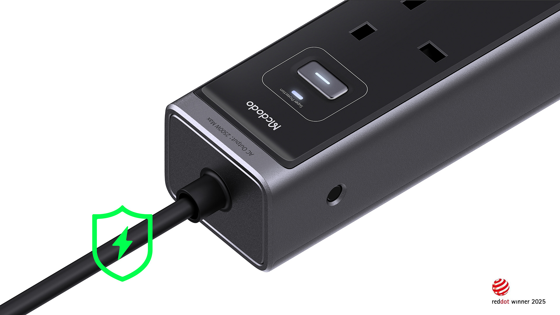 Desktop plug-in，Red Dot Award 2025，Intelligent and efficient，All-in-one port，Digital intelligence，Design，product，charge，